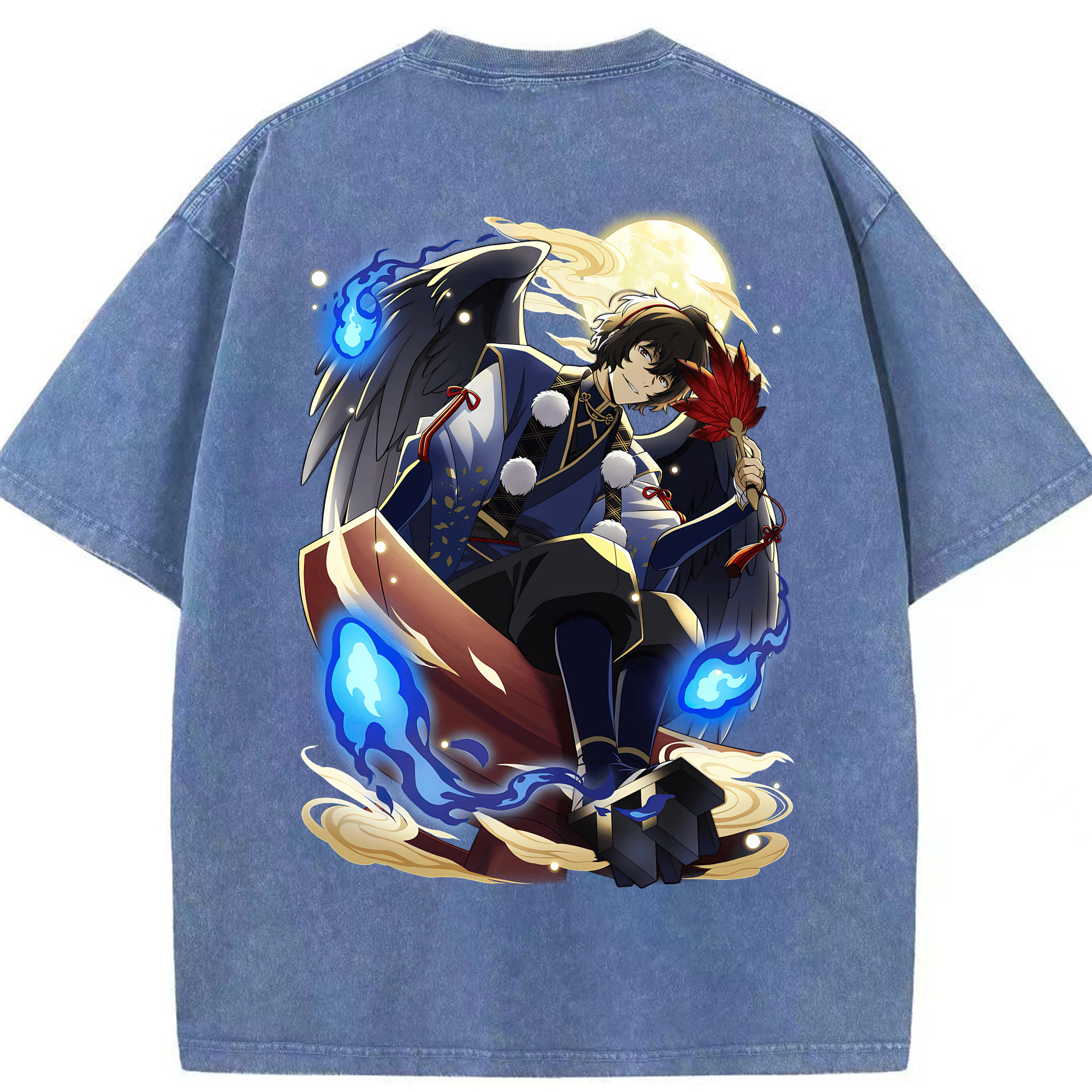 （画像用） 文豪ストレイドッグス Bungo Stray Dogs 綿100% ヴィンテージ風 半袖Tシャツ（背面プリント）