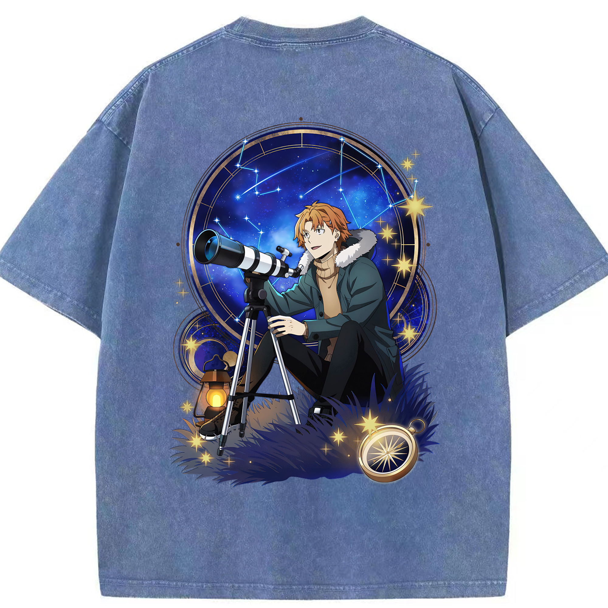 （画像用） 文豪ストレイドッグス Bungo Stray Dogs 綿100% ヴィンテージ風 半袖Tシャツ（背面プリント）