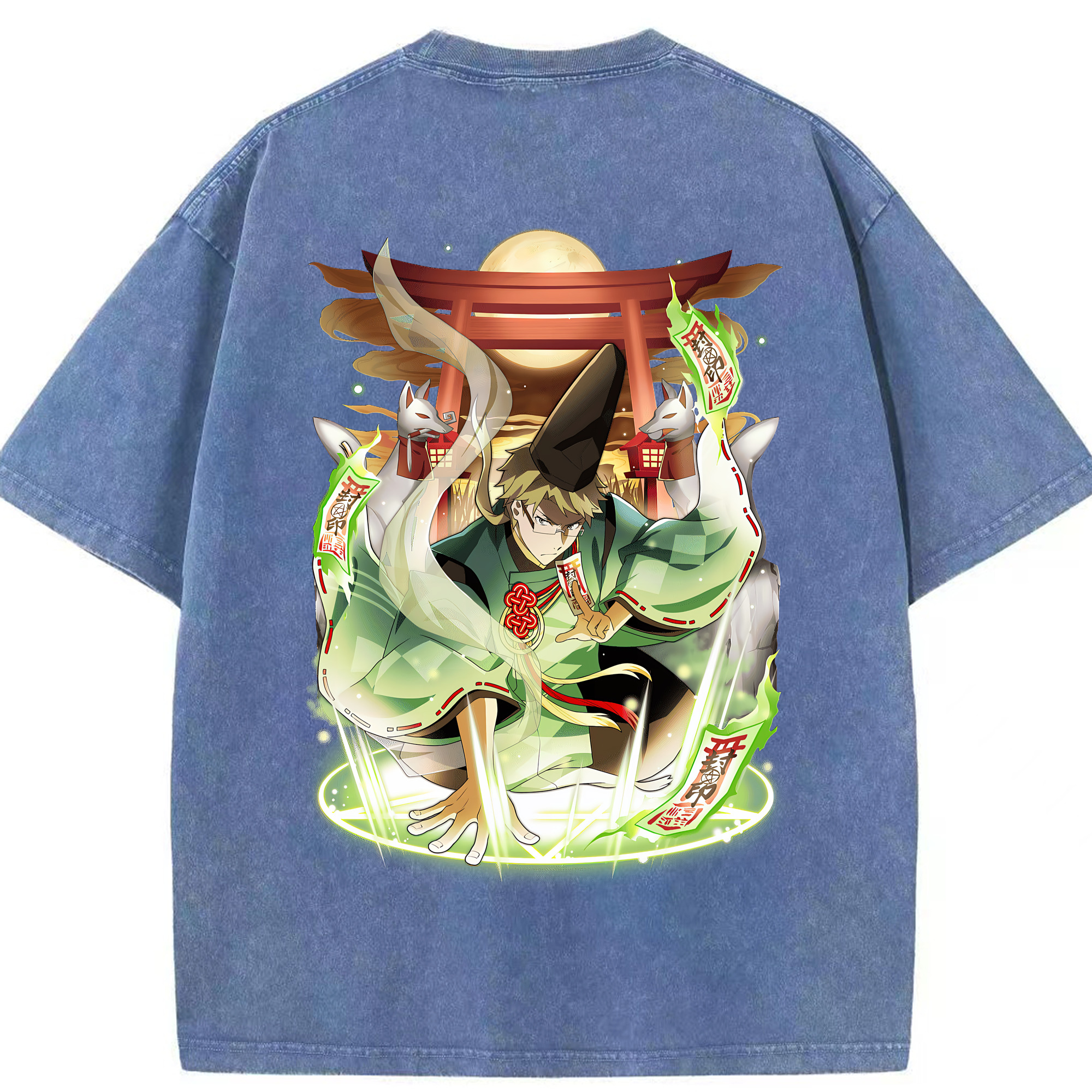 （画像用） 文豪ストレイドッグス Bungo Stray Dogs 綿100% ヴィンテージ風 半袖Tシャツ（背面プリント）