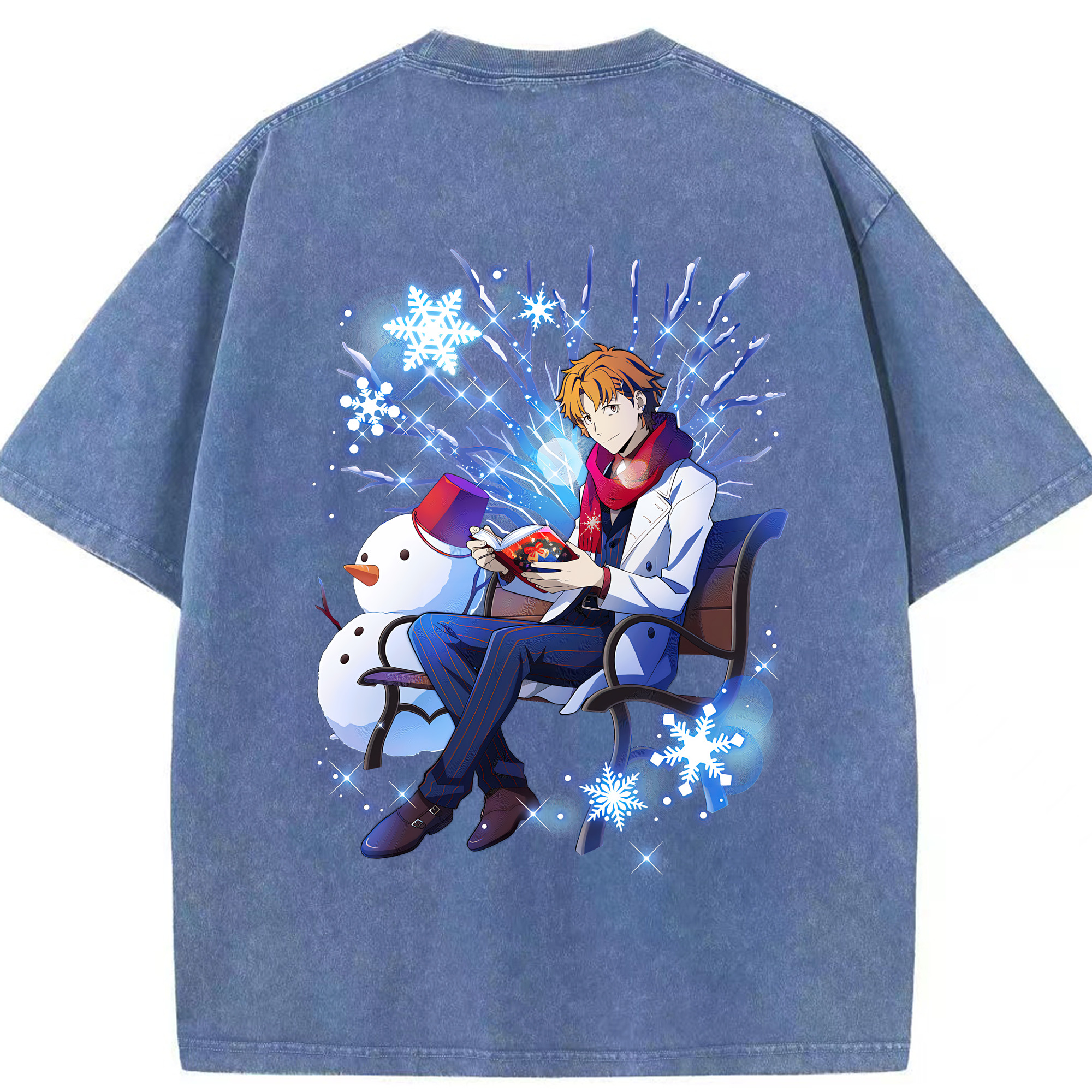 （画像用） 文豪ストレイドッグス Bungo Stray Dogs 綿100% ヴィンテージ風 半袖Tシャツ（背面プリント）