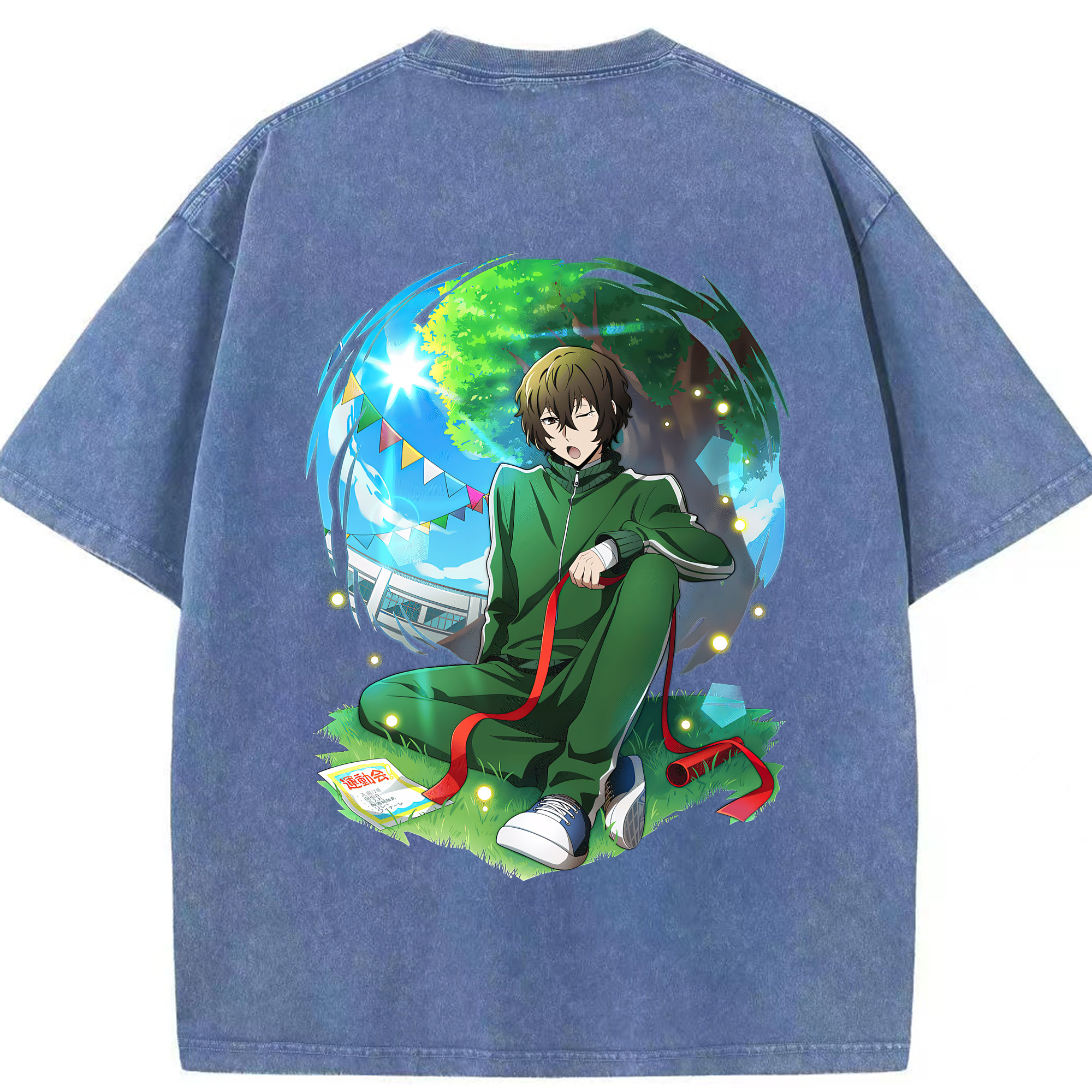 （画像用） 文豪ストレイドッグス Bungo Stray Dogs 綿100% ヴィンテージ風 半袖Tシャツ（背面プリント）