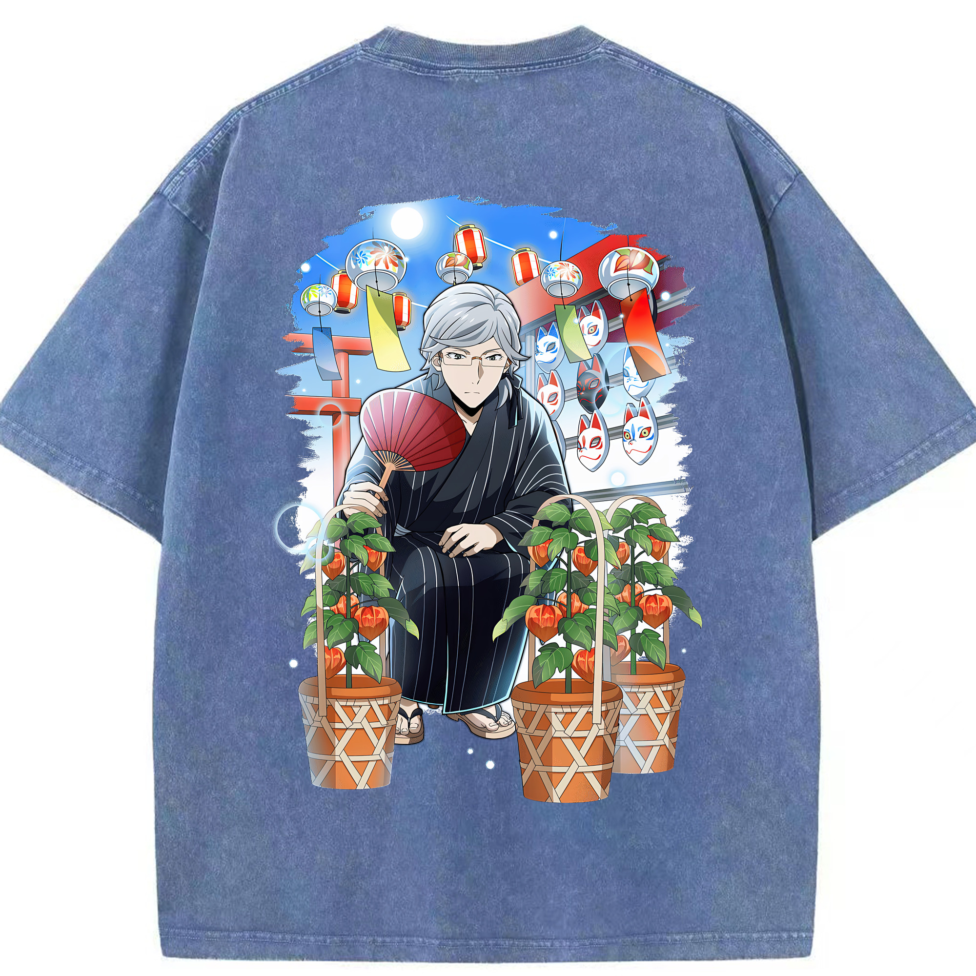 （画像用） 文豪ストレイドッグス Bungo Stray Dogs 綿100% ヴィンテージ風 半袖Tシャツ（背面プリント）