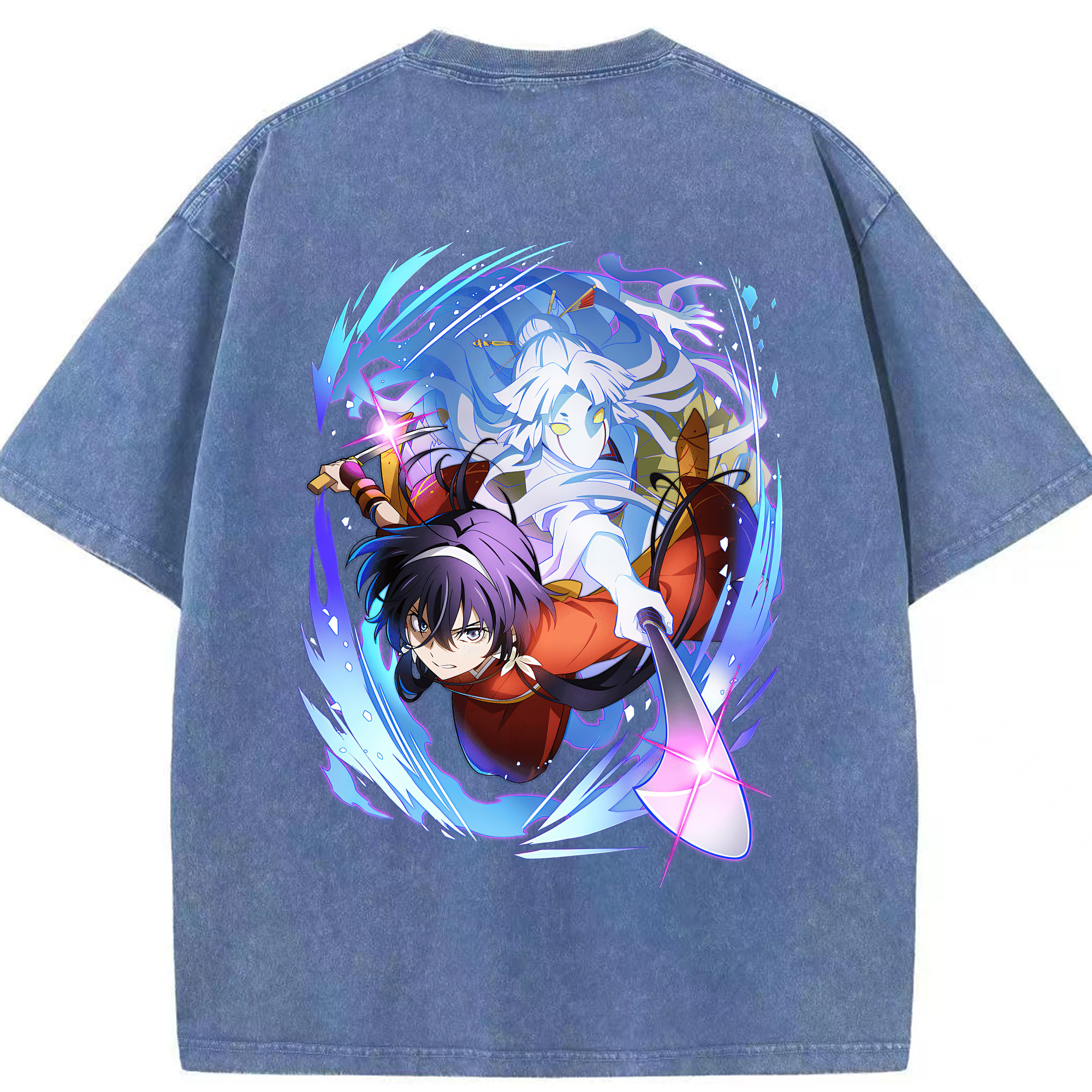 （画像用） 文豪ストレイドッグス Bungo Stray Dogs 綿100% ヴィンテージ風 半袖Tシャツ（背面プリント）