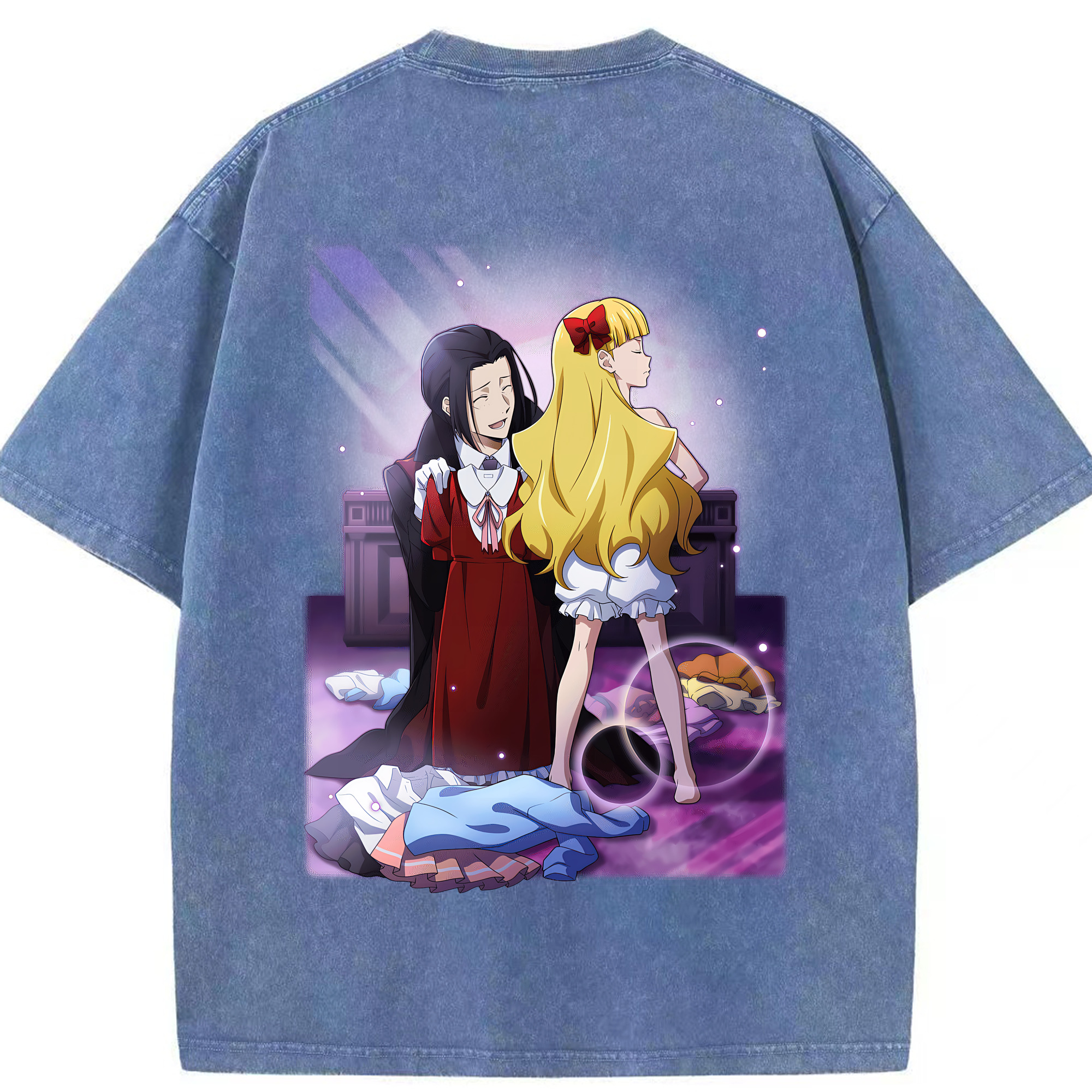 （画像用） 文豪ストレイドッグス Bungo Stray Dogs 綿100% ヴィンテージ風 半袖Tシャツ（背面プリント）