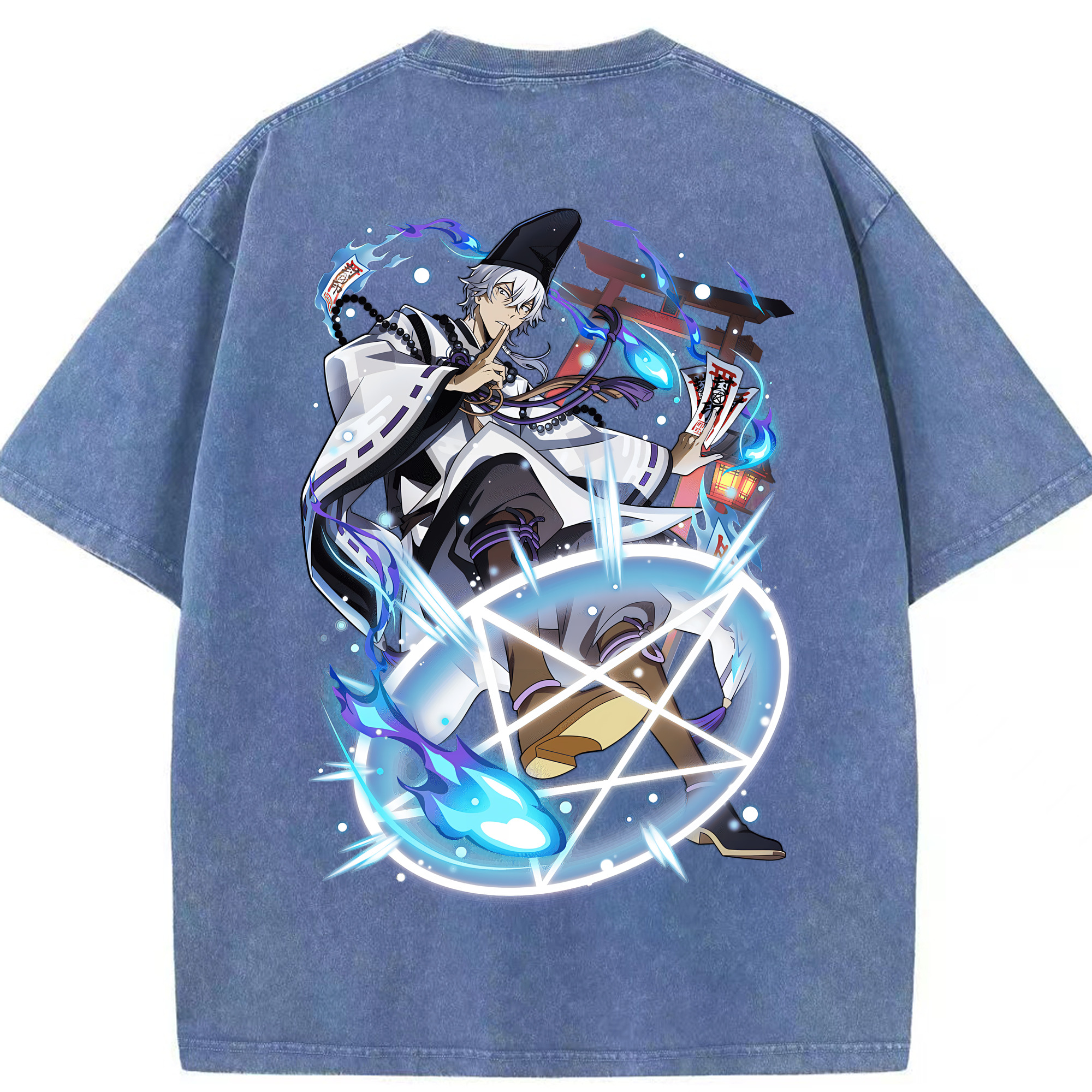 （画像用） 文豪ストレイドッグス Bungo Stray Dogs 綿100% ヴィンテージ風 半袖Tシャツ（背面プリント）