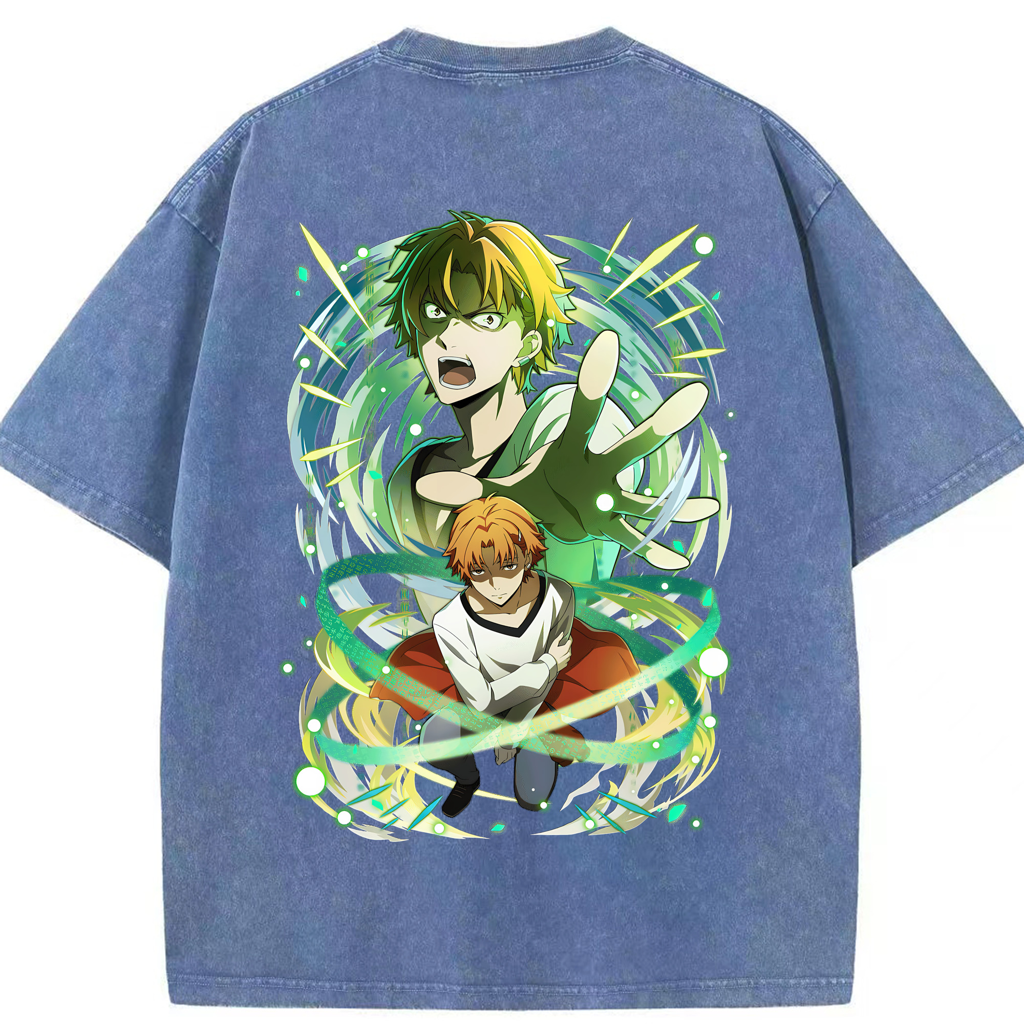 （画像用） 文豪ストレイドッグス Bungo Stray Dogs 綿100% ヴィンテージ風 半袖Tシャツ（背面プリント）
