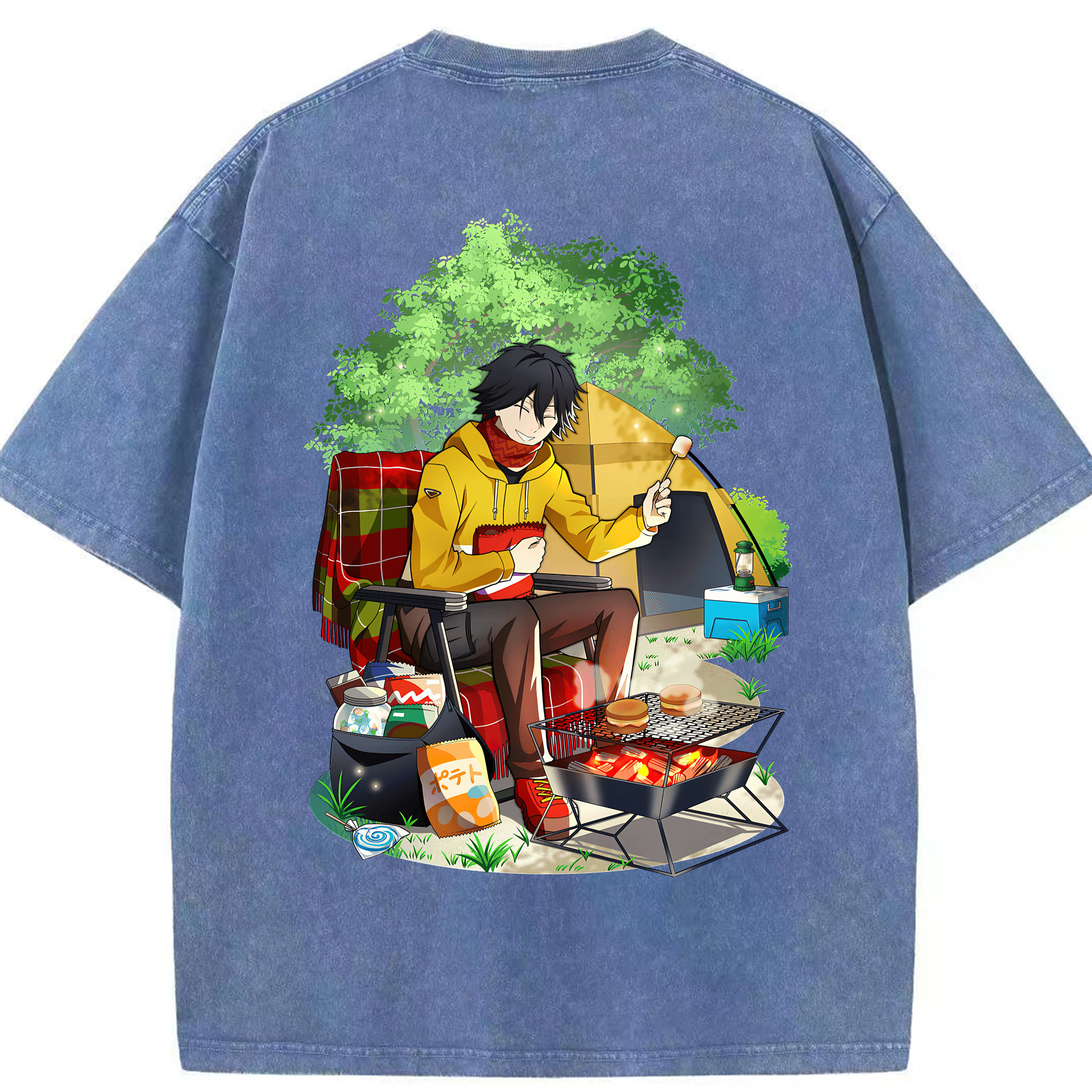 （画像用） 文豪ストレイドッグス Bungo Stray Dogs 綿100% ヴィンテージ風 半袖Tシャツ（背面プリント）