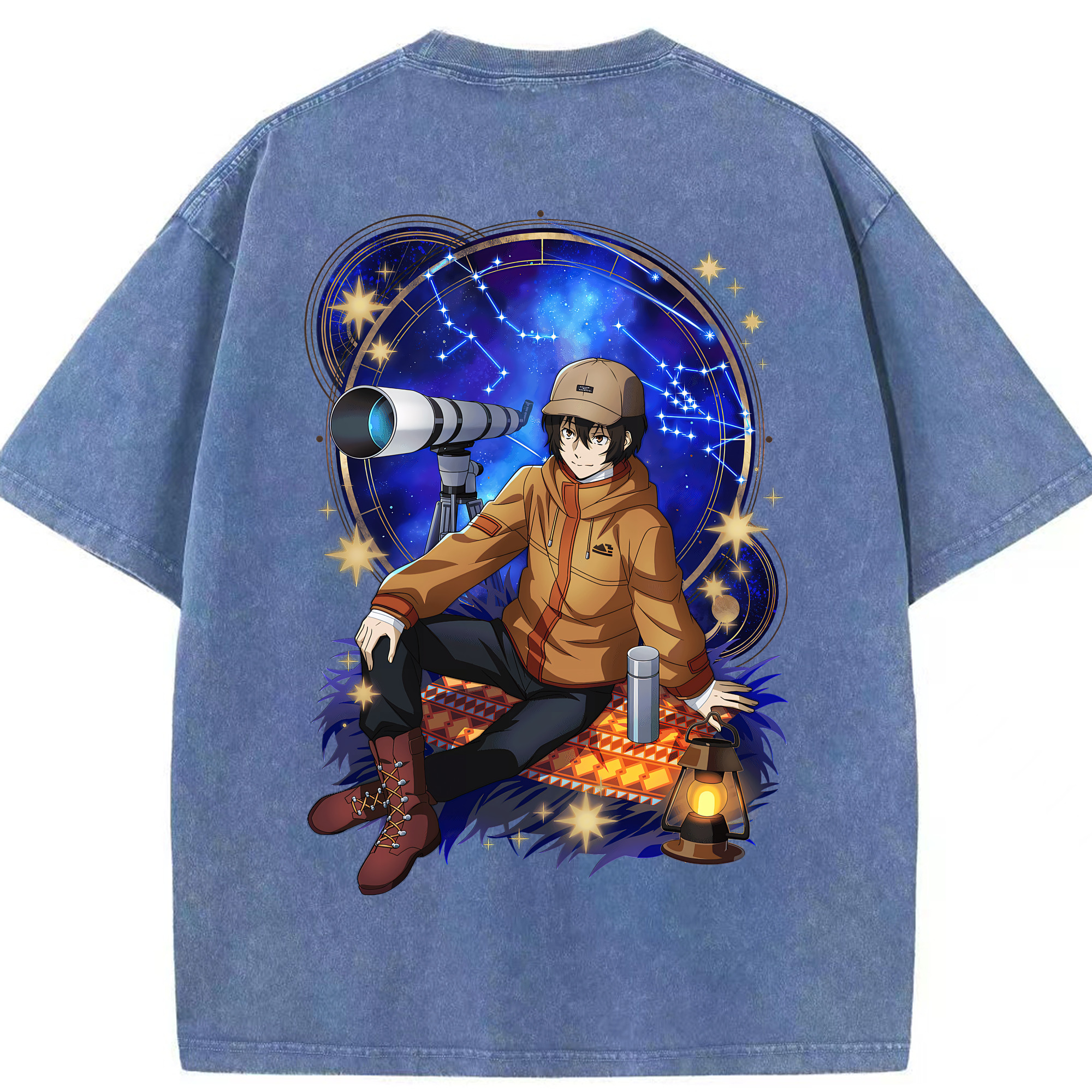 （画像用） 文豪ストレイドッグス Bungo Stray Dogs 綿100% ヴィンテージ風 半袖Tシャツ（背面プリント）