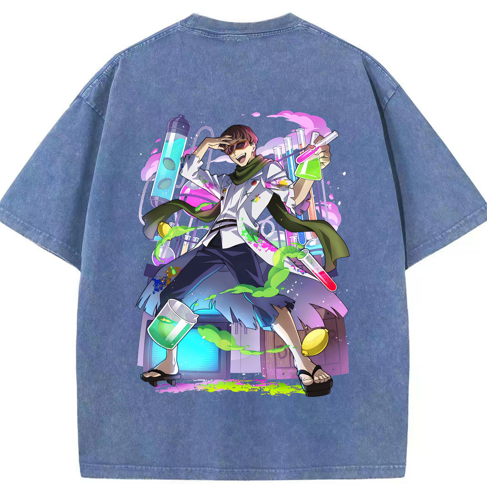 （画像用） 文豪ストレイドッグス Bungo Stray Dogs 綿100% ヴィンテージ風 半袖Tシャツ（背面プリント）