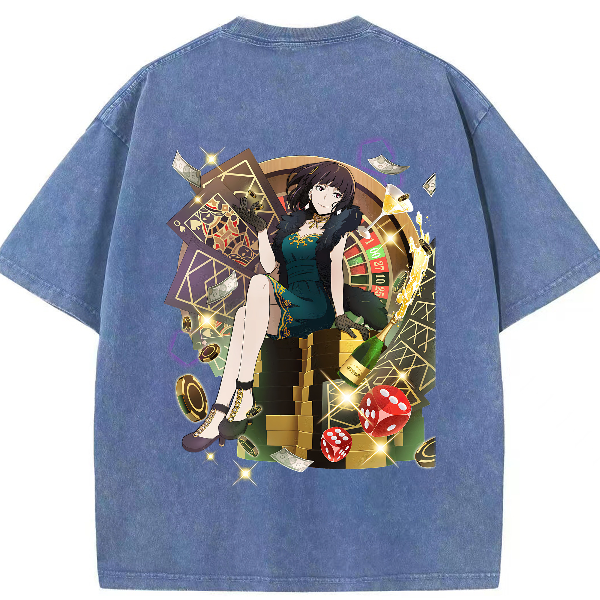 （画像用） 文豪ストレイドッグス Bungo Stray Dogs 綿100% ヴィンテージ風 半袖Tシャツ（背面プリント）
