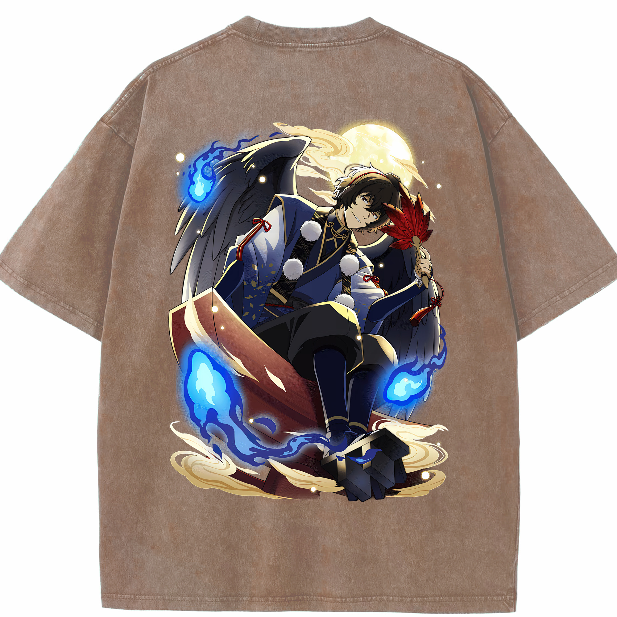（画像用） 文豪ストレイドッグス Bungo Stray Dogs 綿100% ヴィンテージ風 半袖Tシャツ（背面プリント）