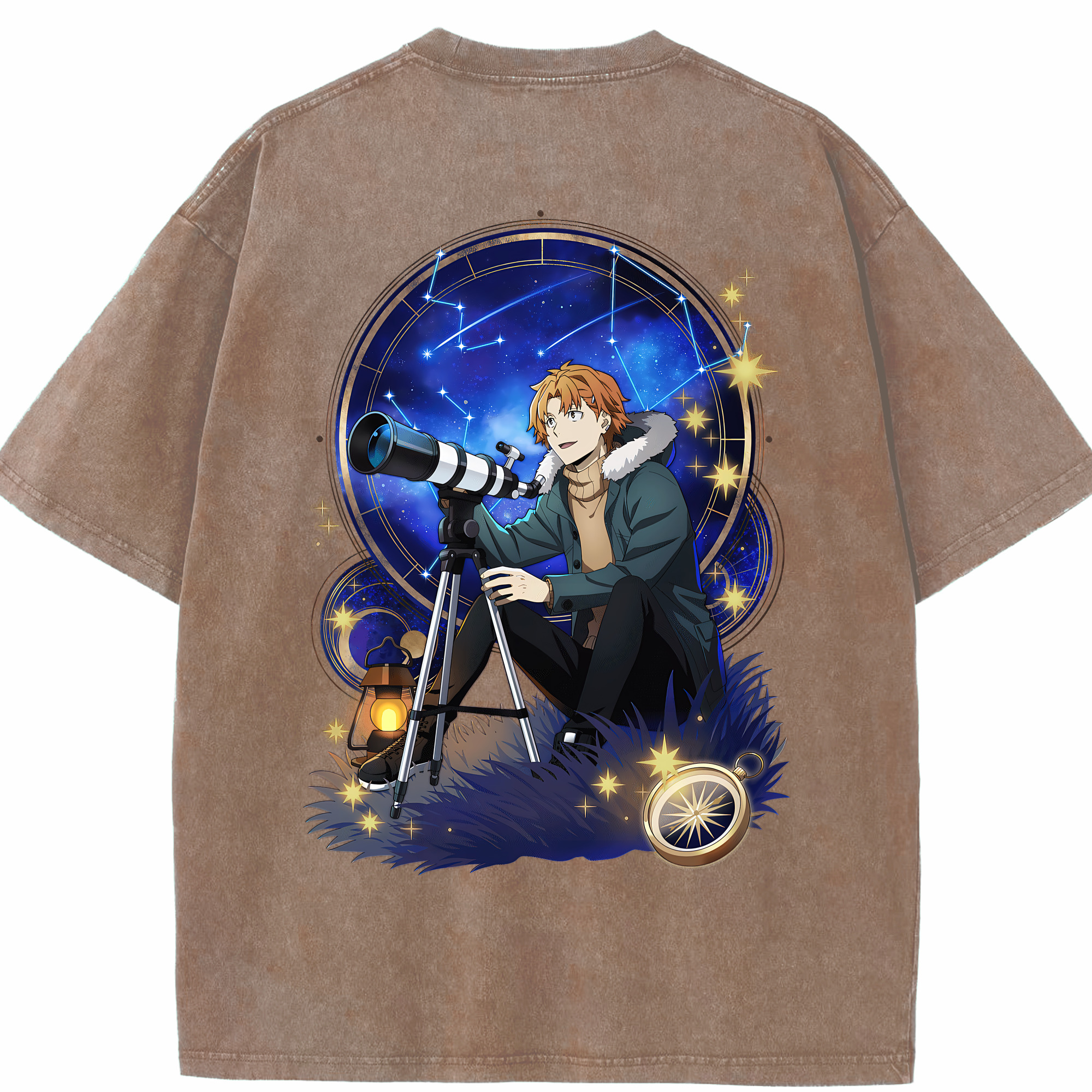 （画像用） 文豪ストレイドッグス Bungo Stray Dogs 綿100% ヴィンテージ風 半袖Tシャツ（背面プリント）