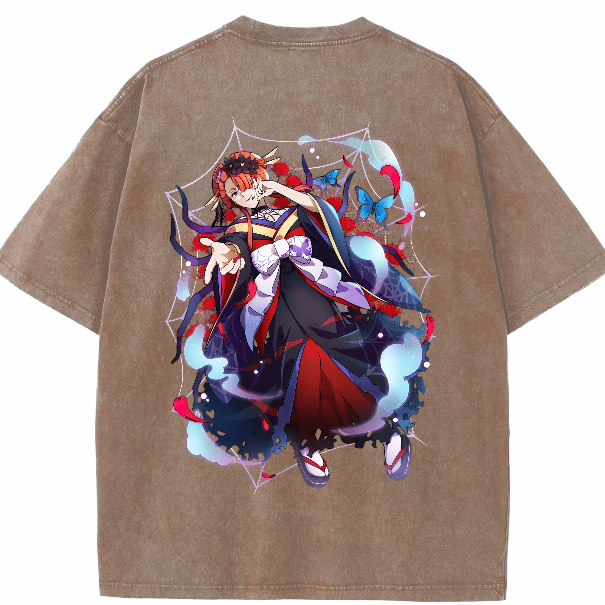 （画像用） 文豪ストレイドッグス Bungo Stray Dogs 綿100% ヴィンテージ風 半袖Tシャツ（背面プリント）