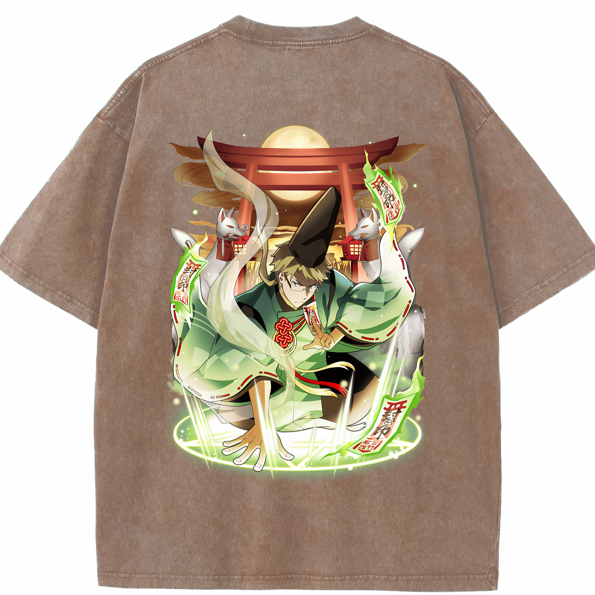 （画像用） 文豪ストレイドッグス Bungo Stray Dogs 綿100% ヴィンテージ風 半袖Tシャツ（背面プリント）