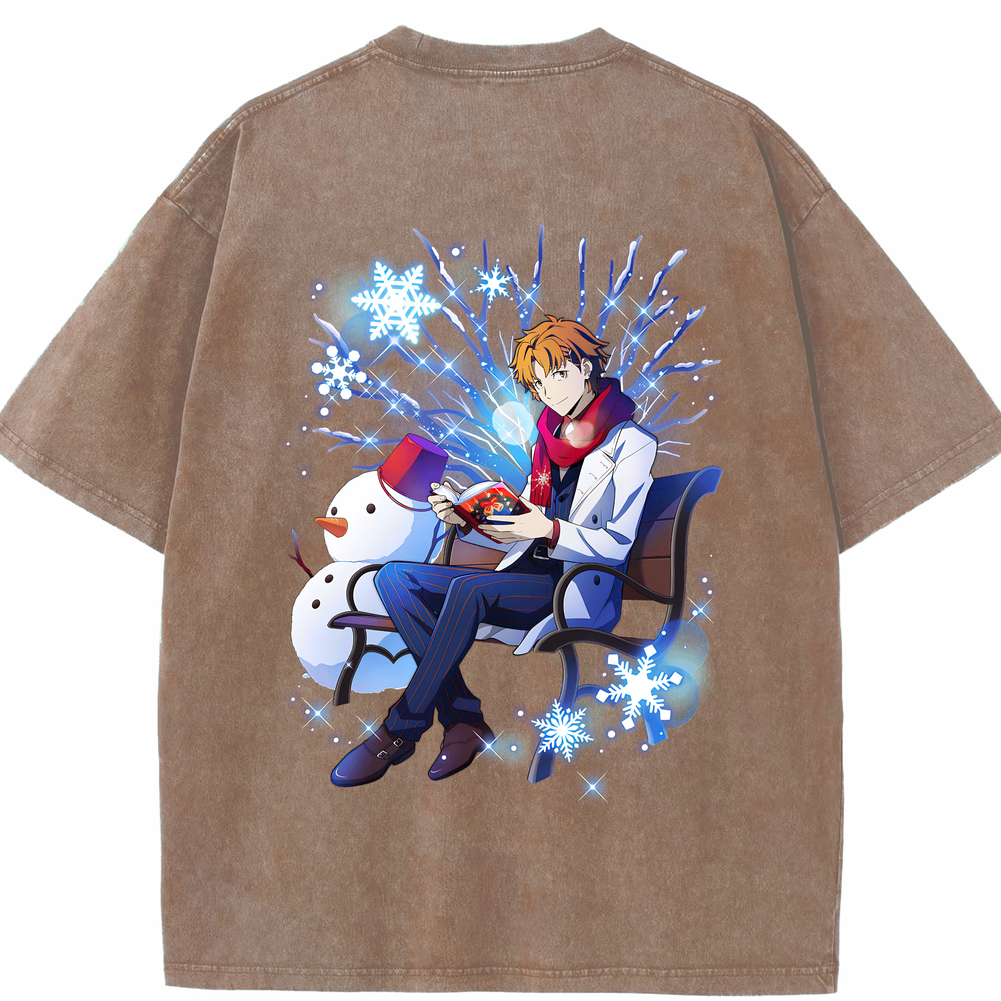 （画像用） 文豪ストレイドッグス Bungo Stray Dogs 綿100% ヴィンテージ風 半袖Tシャツ（背面プリント）
