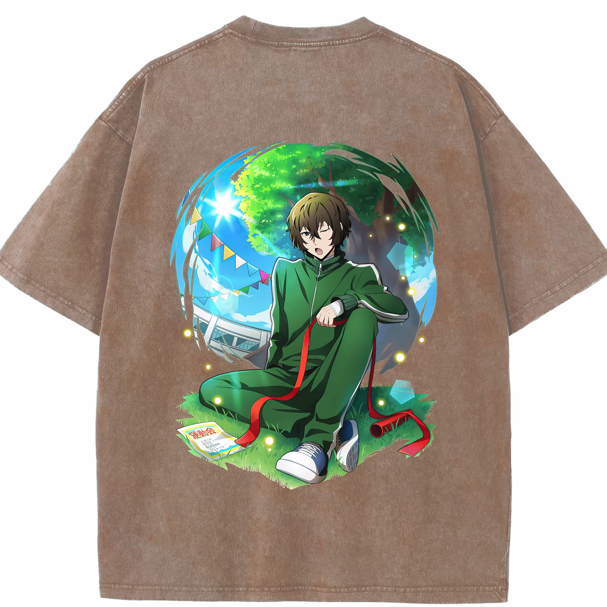 （画像用） 文豪ストレイドッグス Bungo Stray Dogs 綿100% ヴィンテージ風 半袖Tシャツ（背面プリント）
