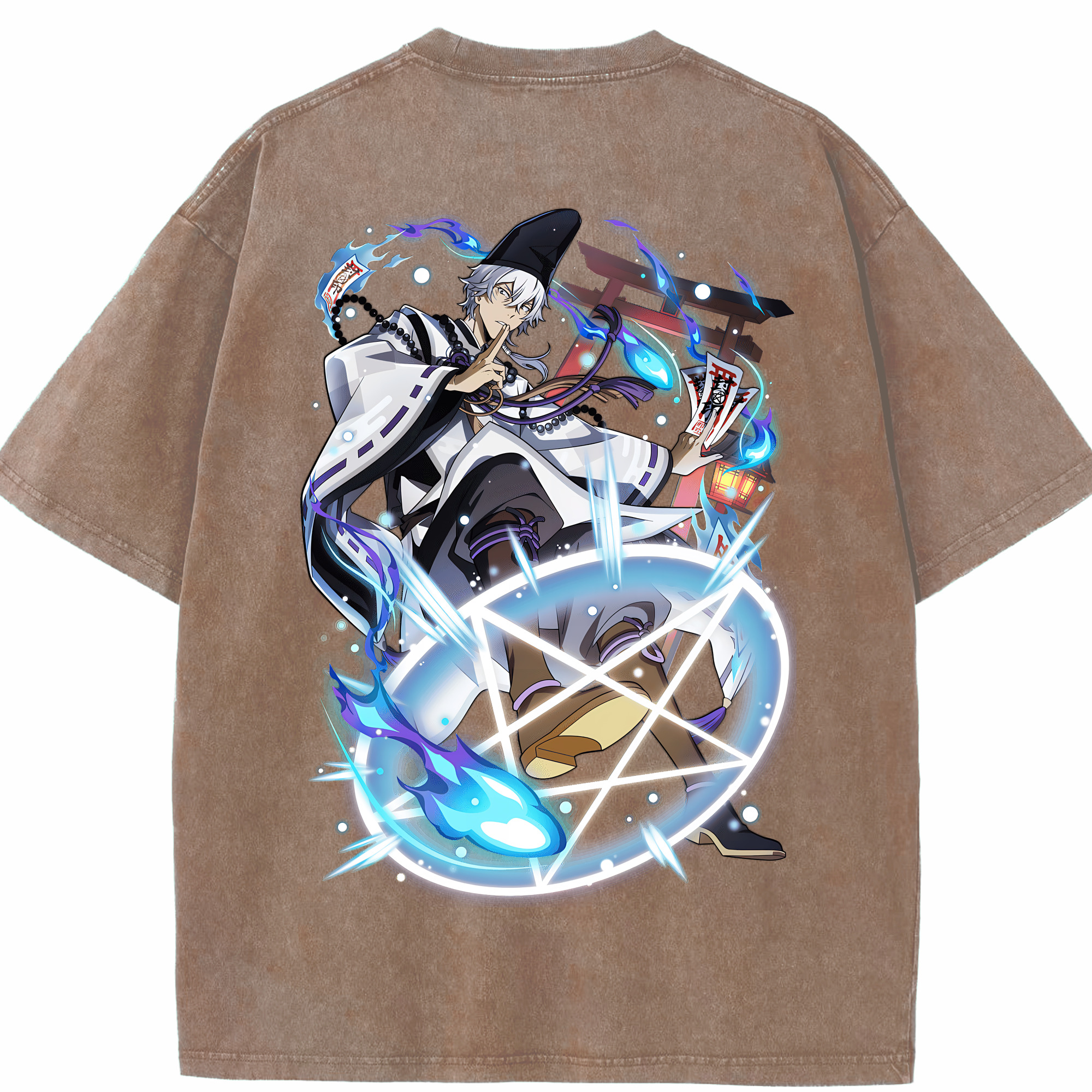 （画像用） 文豪ストレイドッグス Bungo Stray Dogs 綿100% ヴィンテージ風 半袖Tシャツ（背面プリント）