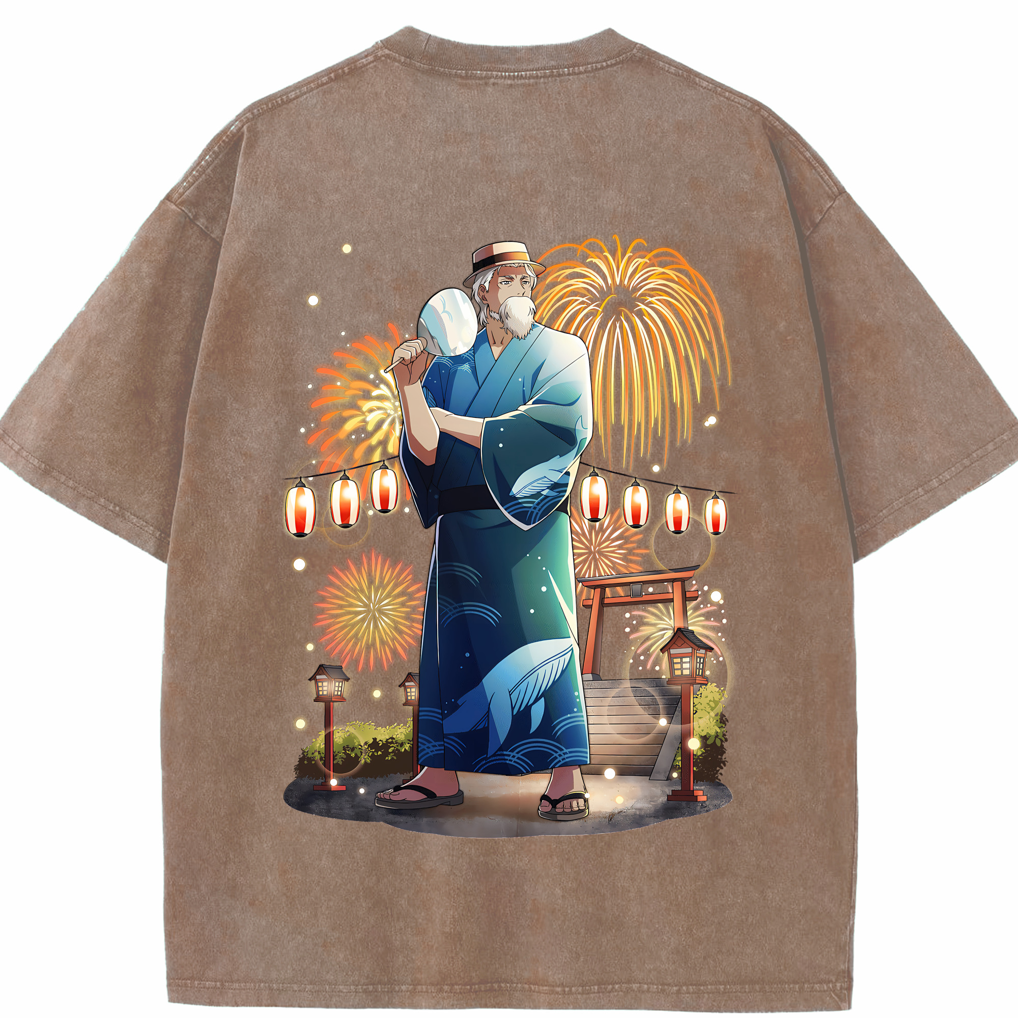 （画像用） 文豪ストレイドッグス Bungo Stray Dogs 綿100% ヴィンテージ風 半袖Tシャツ（背面プリント）