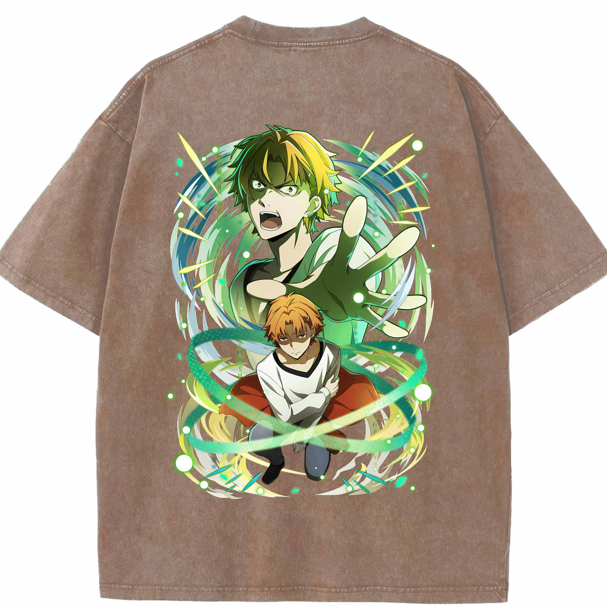 （画像用） 文豪ストレイドッグス Bungo Stray Dogs 綿100% ヴィンテージ風 半袖Tシャツ（背面プリント）