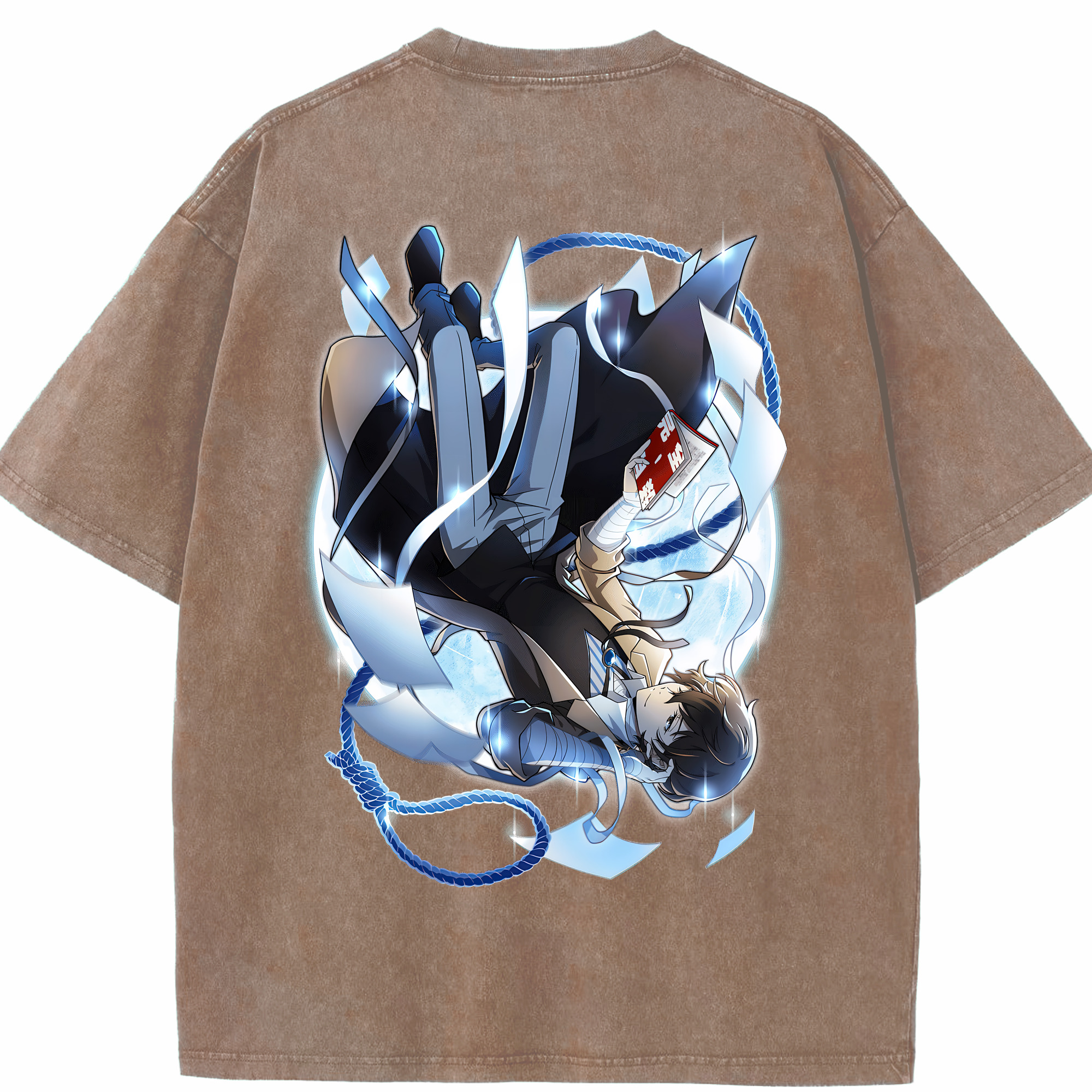 （画像用） 文豪ストレイドッグス Bungo Stray Dogs 綿100% ヴィンテージ風 半袖Tシャツ（背面プリント）