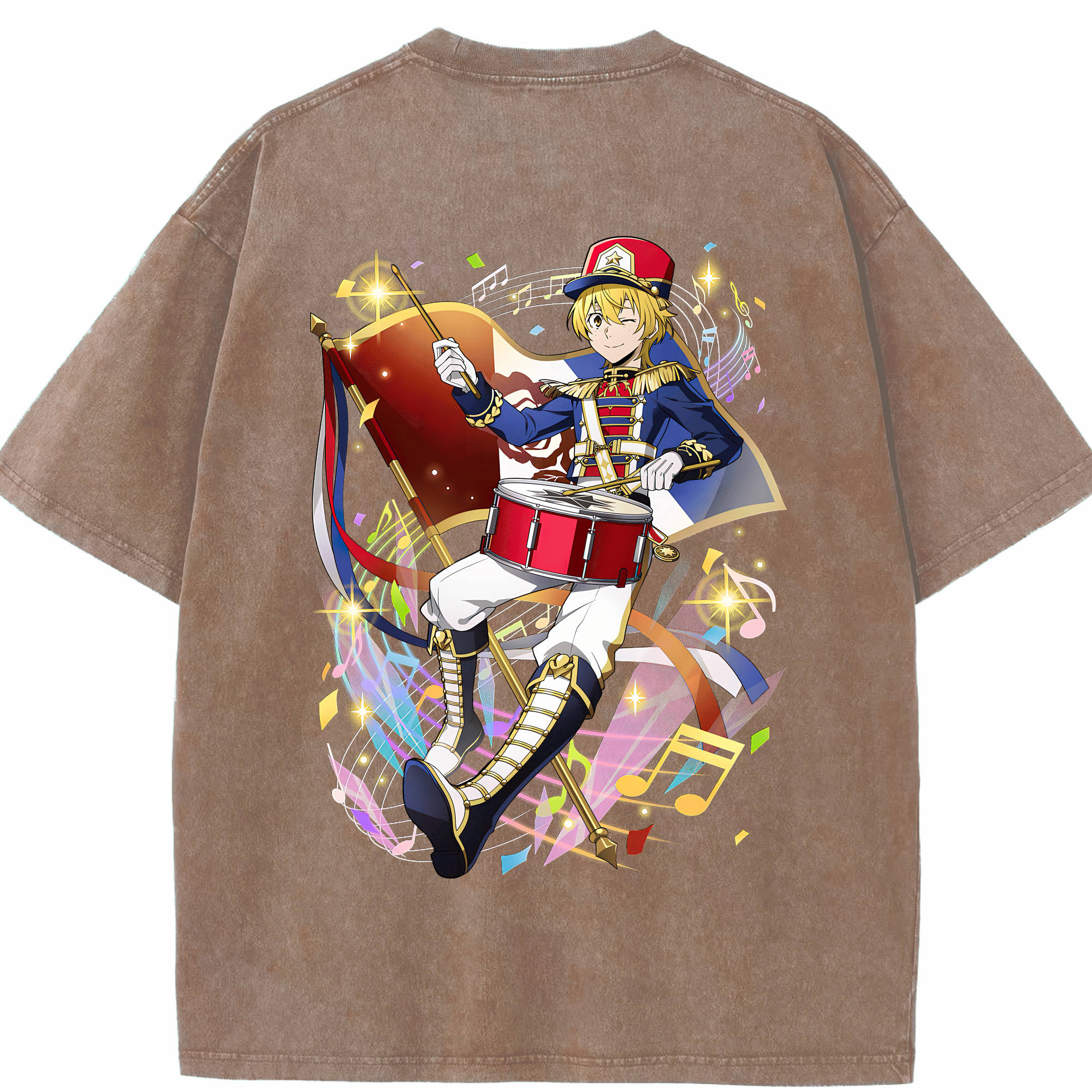 （画像用） 文豪ストレイドッグス Bungo Stray Dogs 綿100% ヴィンテージ風 半袖Tシャツ（背面プリント）