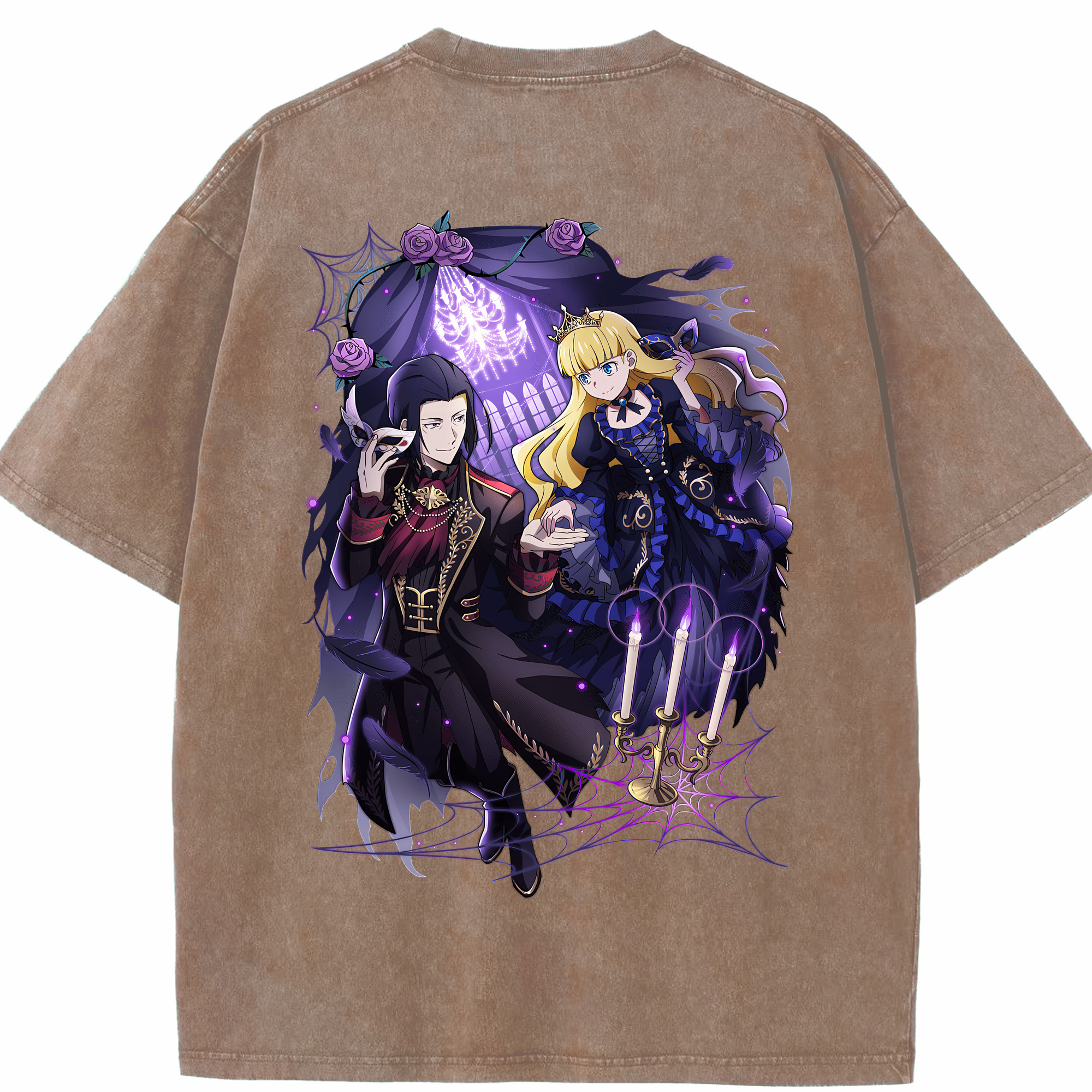 （画像用） 文豪ストレイドッグス Bungo Stray Dogs 綿100% ヴィンテージ風 半袖Tシャツ（背面プリント）