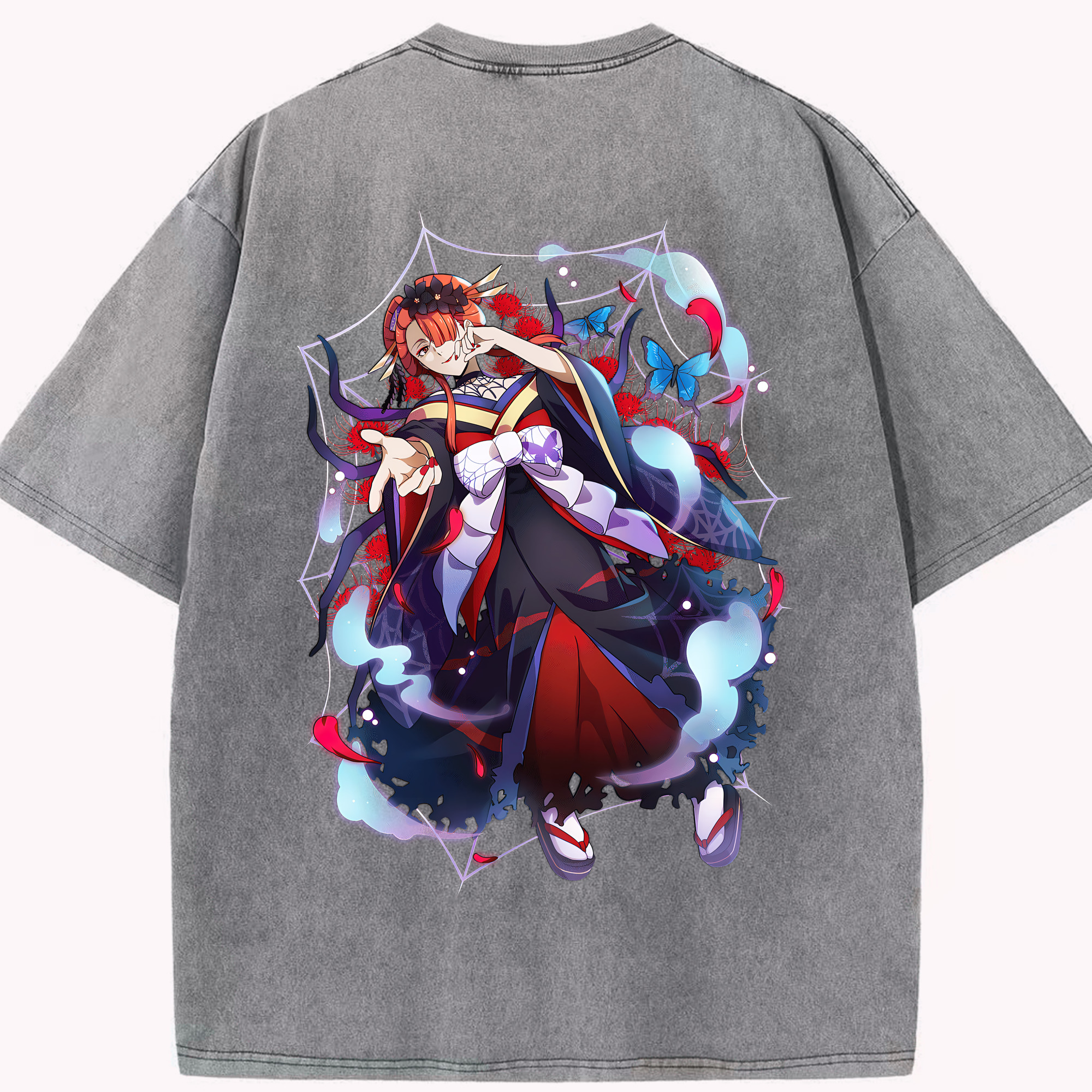 （画像用） 文豪ストレイドッグス Bungo Stray Dogs 綿100% ヴィンテージ風 半袖Tシャツ（背面プリント）