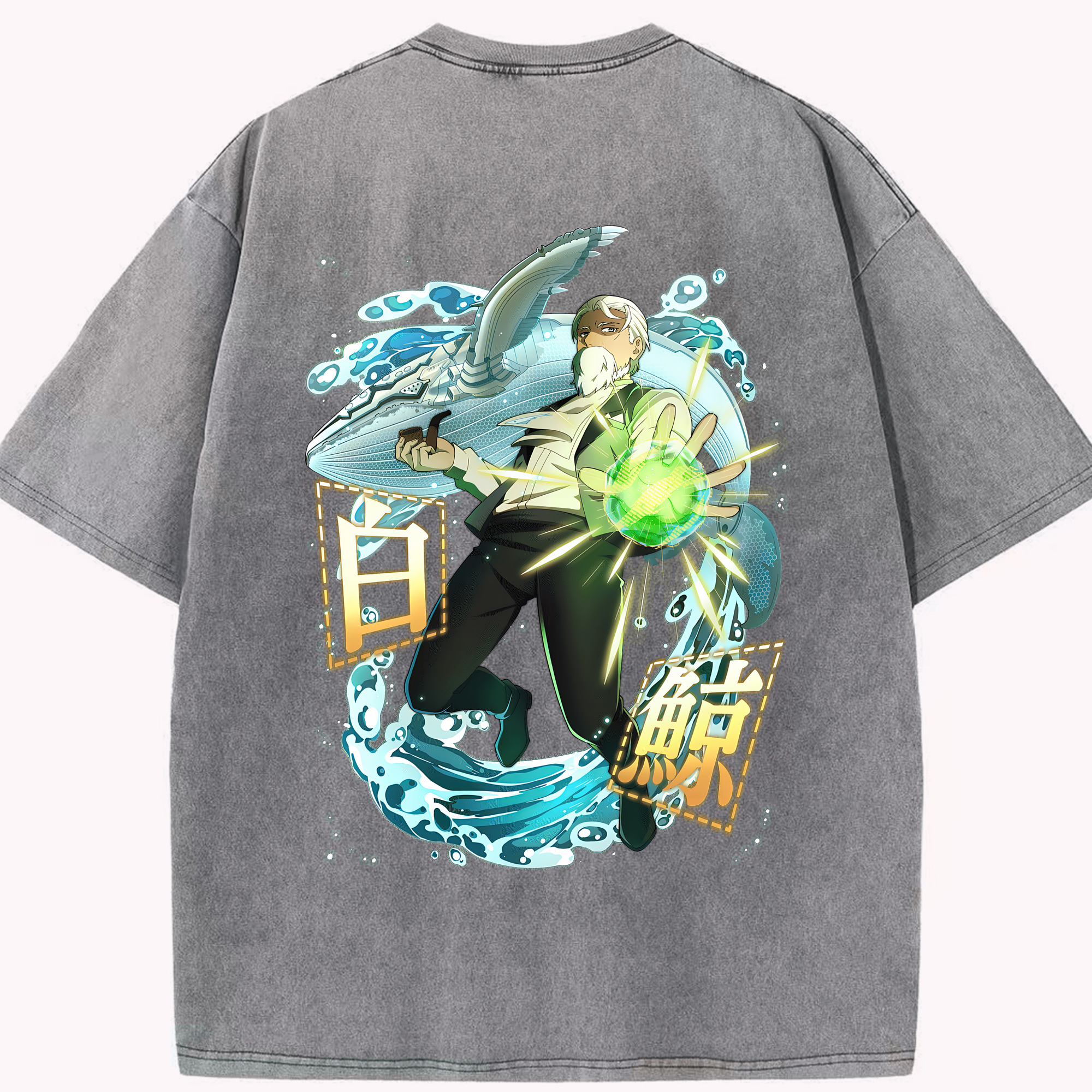 （画像用） 文豪ストレイドッグス Bungo Stray Dogs 綿100% ヴィンテージ風 半袖Tシャツ（背面プリント）