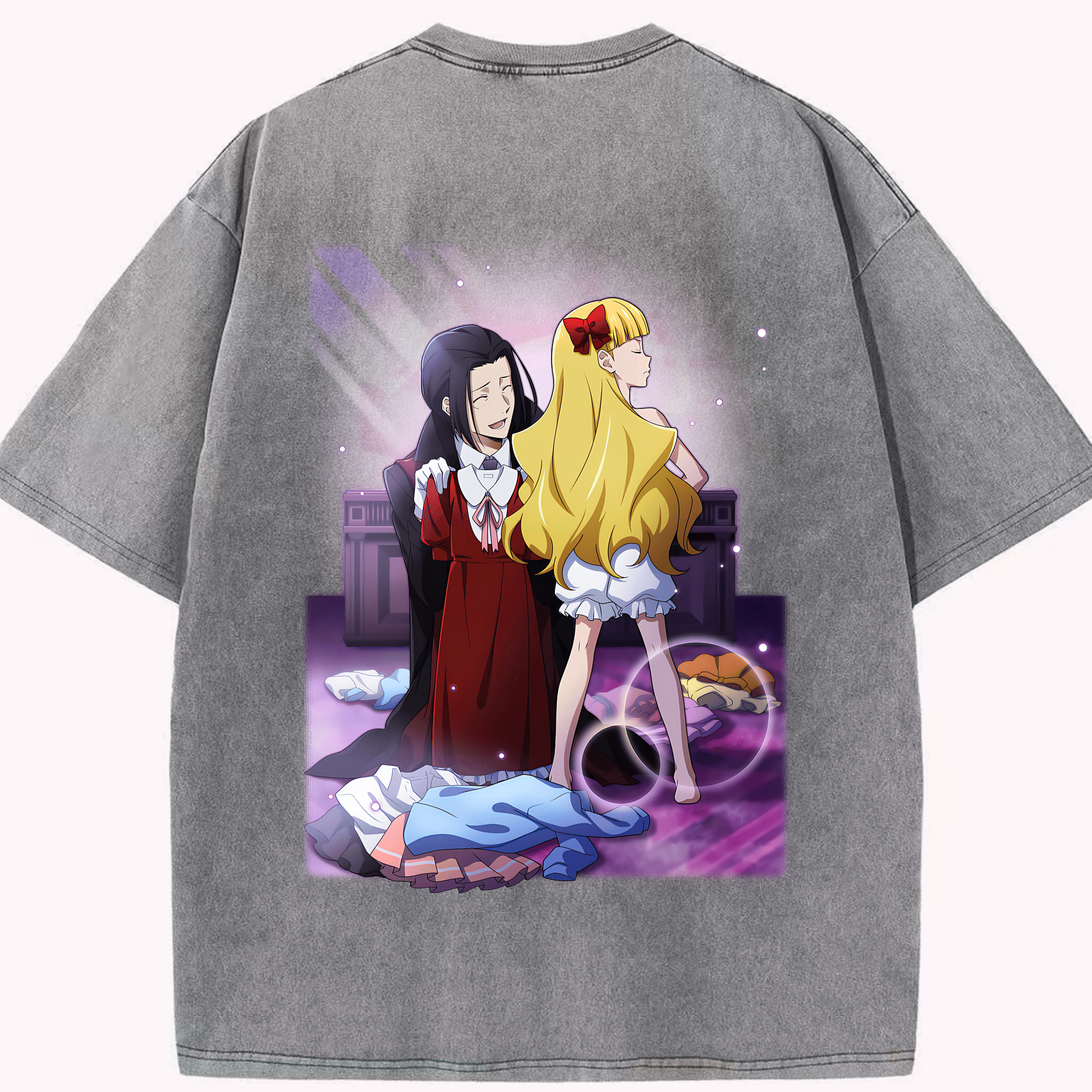 （画像用） 文豪ストレイドッグス Bungo Stray Dogs 綿100% ヴィンテージ風 半袖Tシャツ（背面プリント）