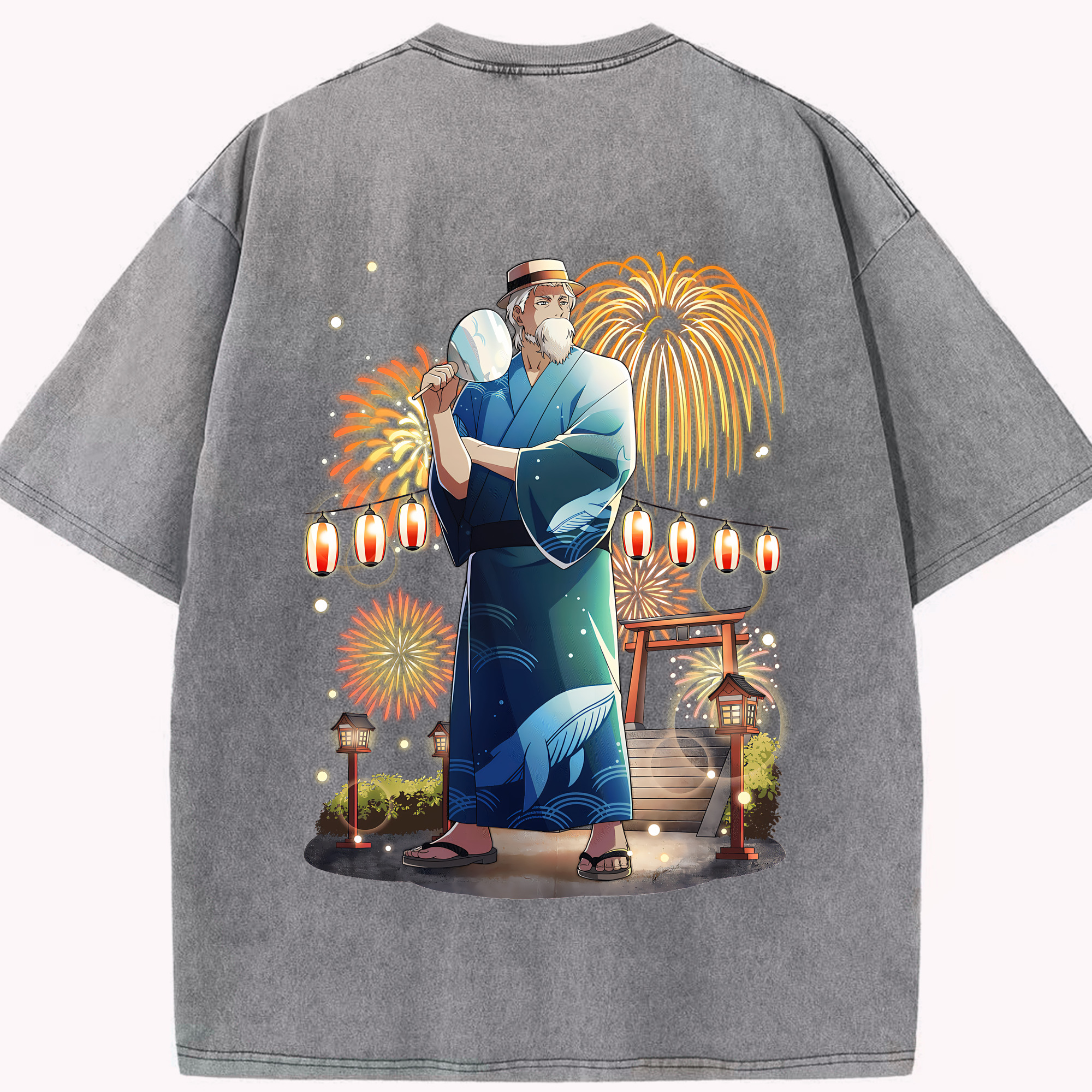 （画像用） 文豪ストレイドッグス Bungo Stray Dogs 綿100% ヴィンテージ風 半袖Tシャツ（背面プリント）