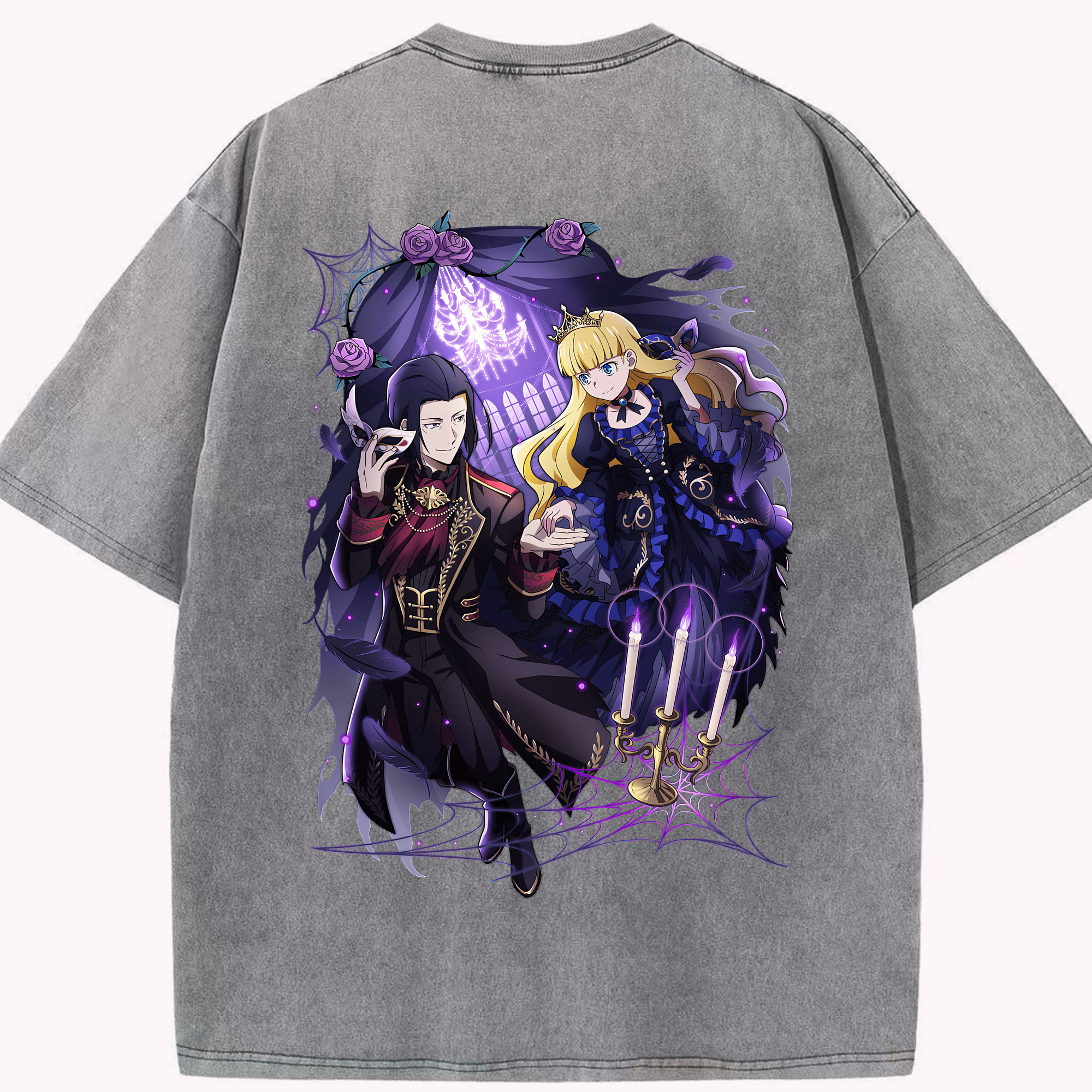 （画像用） 文豪ストレイドッグス Bungo Stray Dogs 綿100% ヴィンテージ風 半袖Tシャツ（背面プリント）