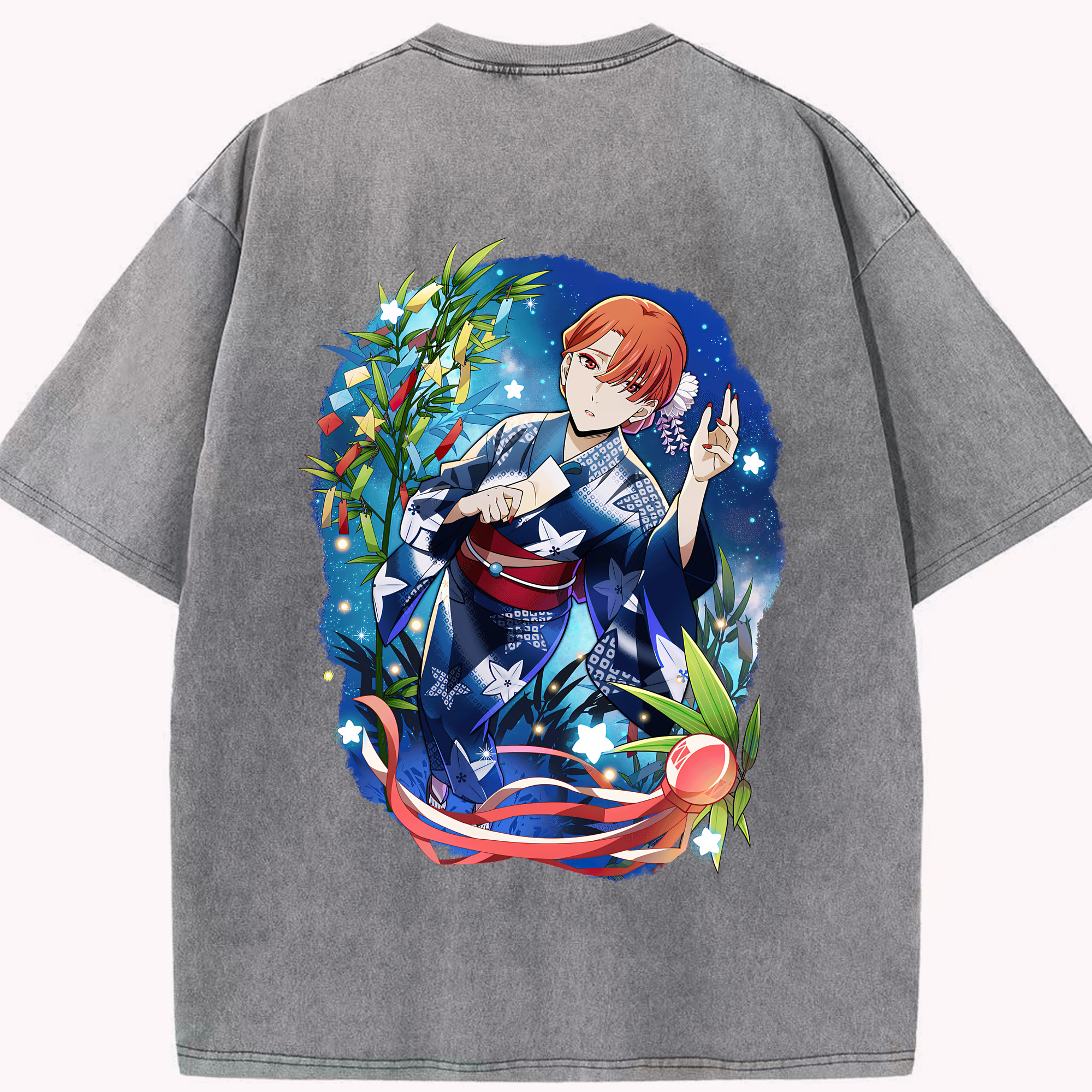（画像用） 文豪ストレイドッグス Bungo Stray Dogs 綿100% ヴィンテージ風 半袖Tシャツ（背面プリント）