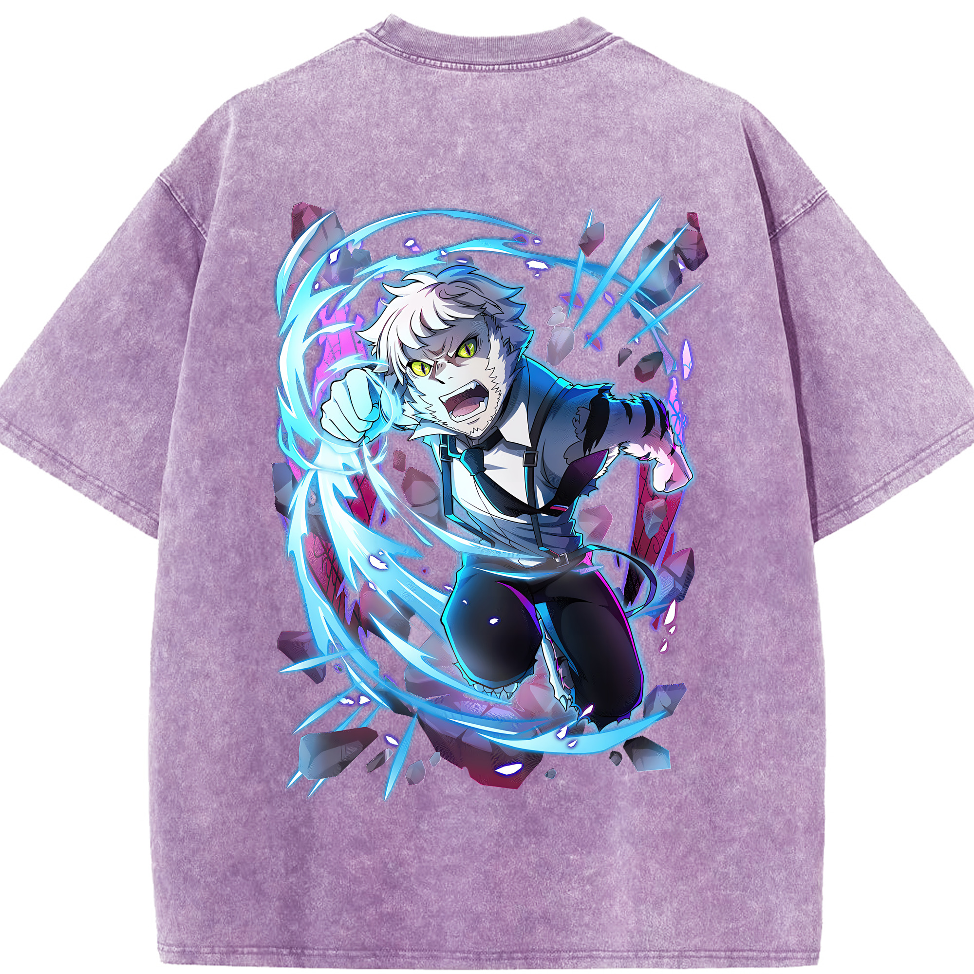 （画像用） 文豪ストレイドッグス Bungo Stray Dogs 綿100% ヴィンテージ風 半袖Tシャツ（背面プリント）