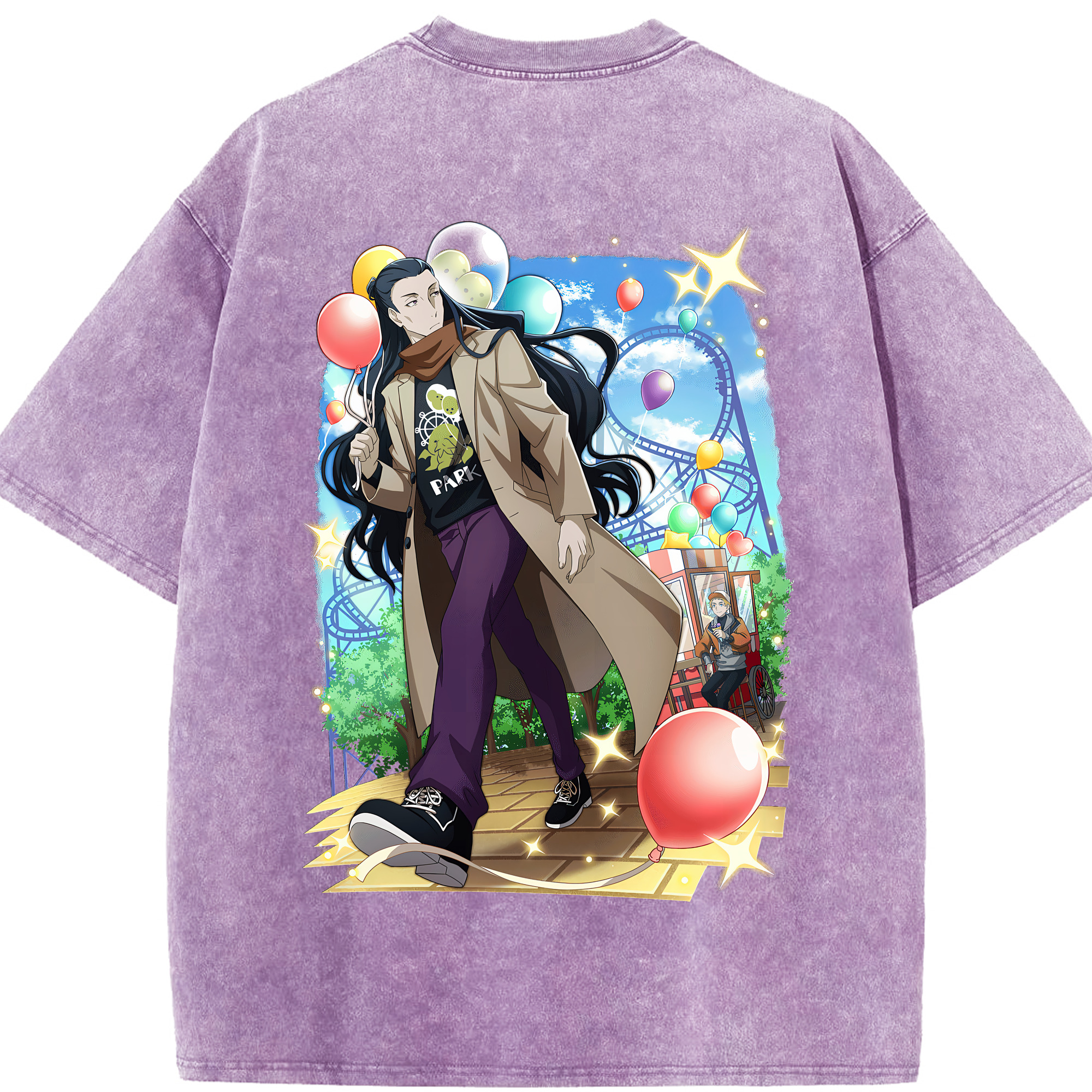 （画像用） 文豪ストレイドッグス Bungo Stray Dogs 綿100% ヴィンテージ風 半袖Tシャツ（背面プリント）