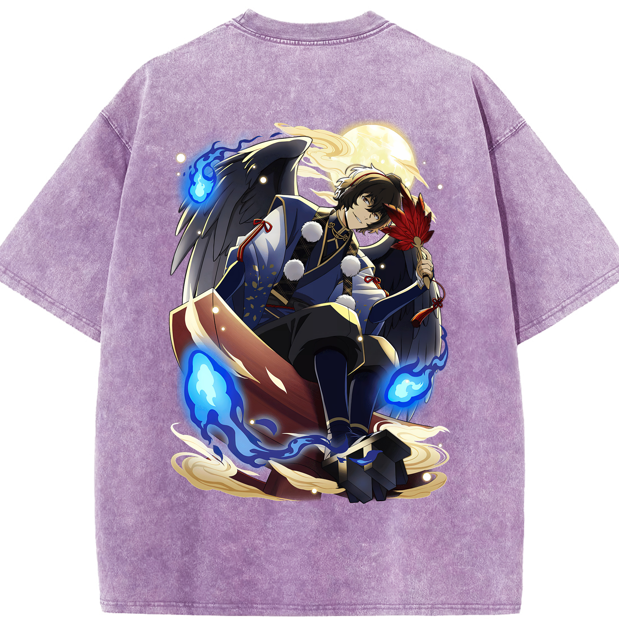 （画像用） 文豪ストレイドッグス Bungo Stray Dogs 綿100% ヴィンテージ風 半袖Tシャツ（背面プリント）