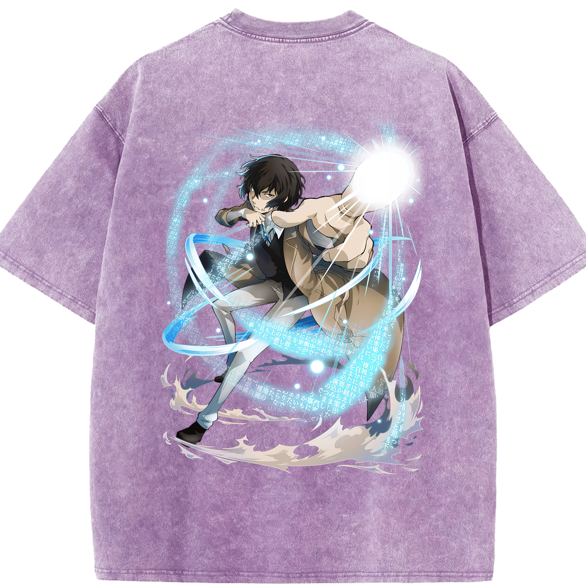 （画像用） 文豪ストレイドッグス Bungo Stray Dogs 綿100% ヴィンテージ風 半袖Tシャツ（背面プリント）