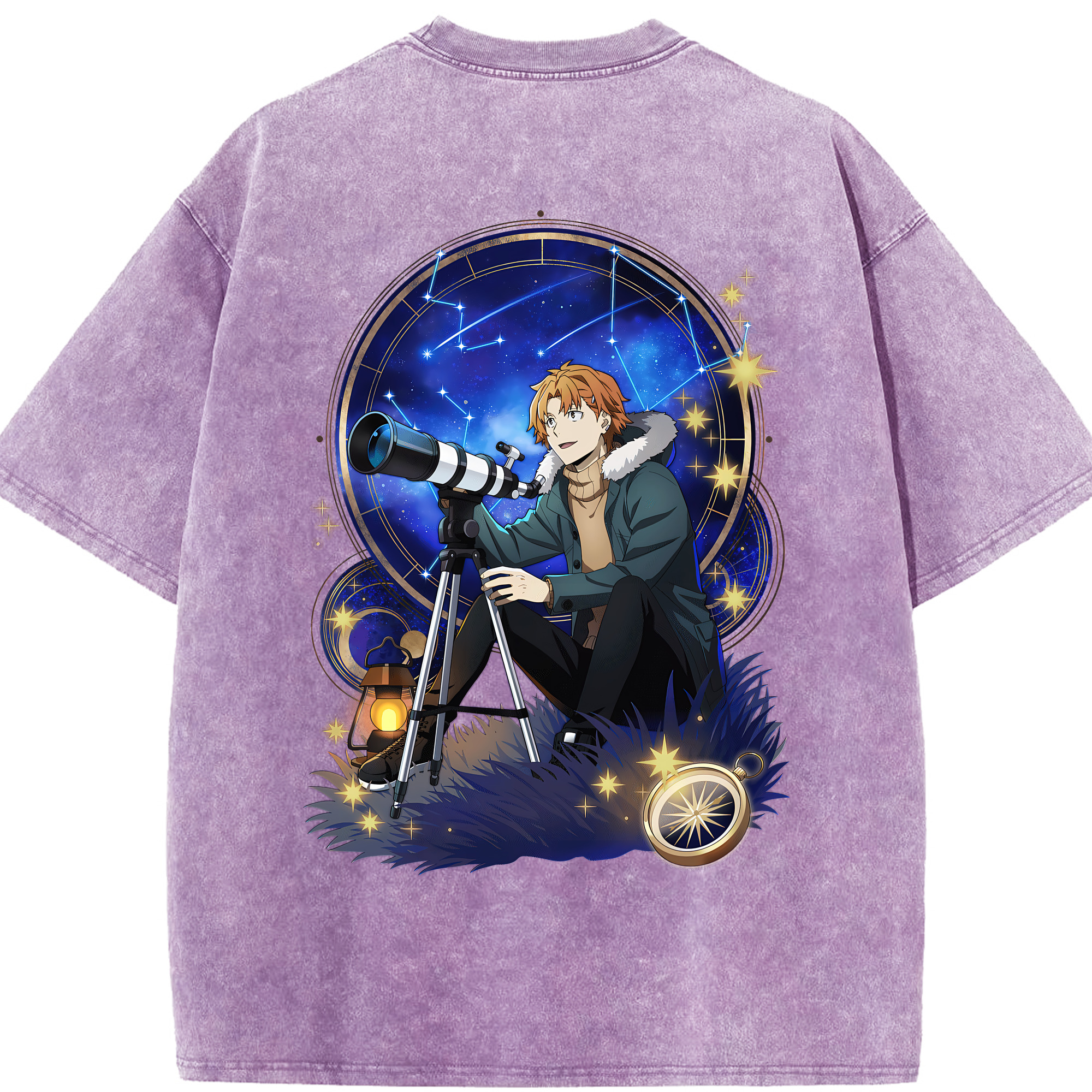 （画像用） 文豪ストレイドッグス Bungo Stray Dogs 綿100% ヴィンテージ風 半袖Tシャツ（背面プリント）