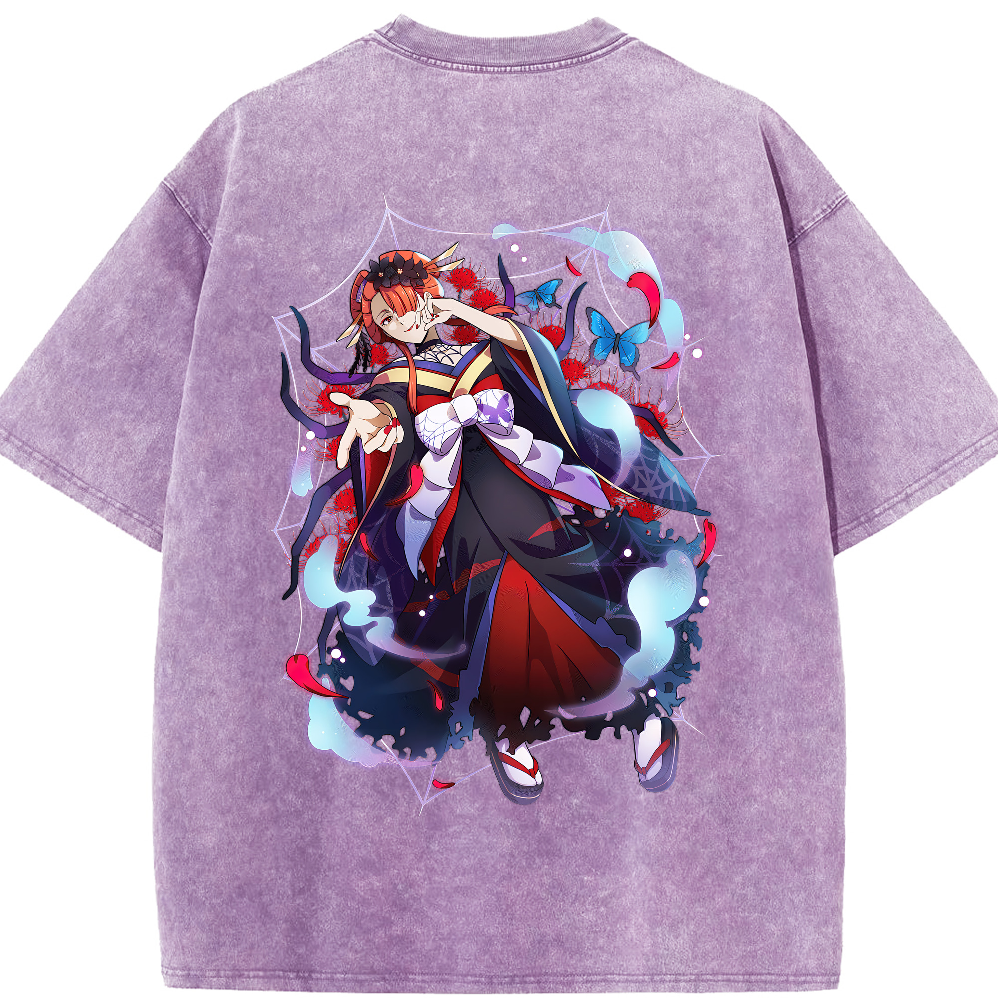 （画像用） 文豪ストレイドッグス Bungo Stray Dogs 綿100% ヴィンテージ風 半袖Tシャツ（背面プリント）