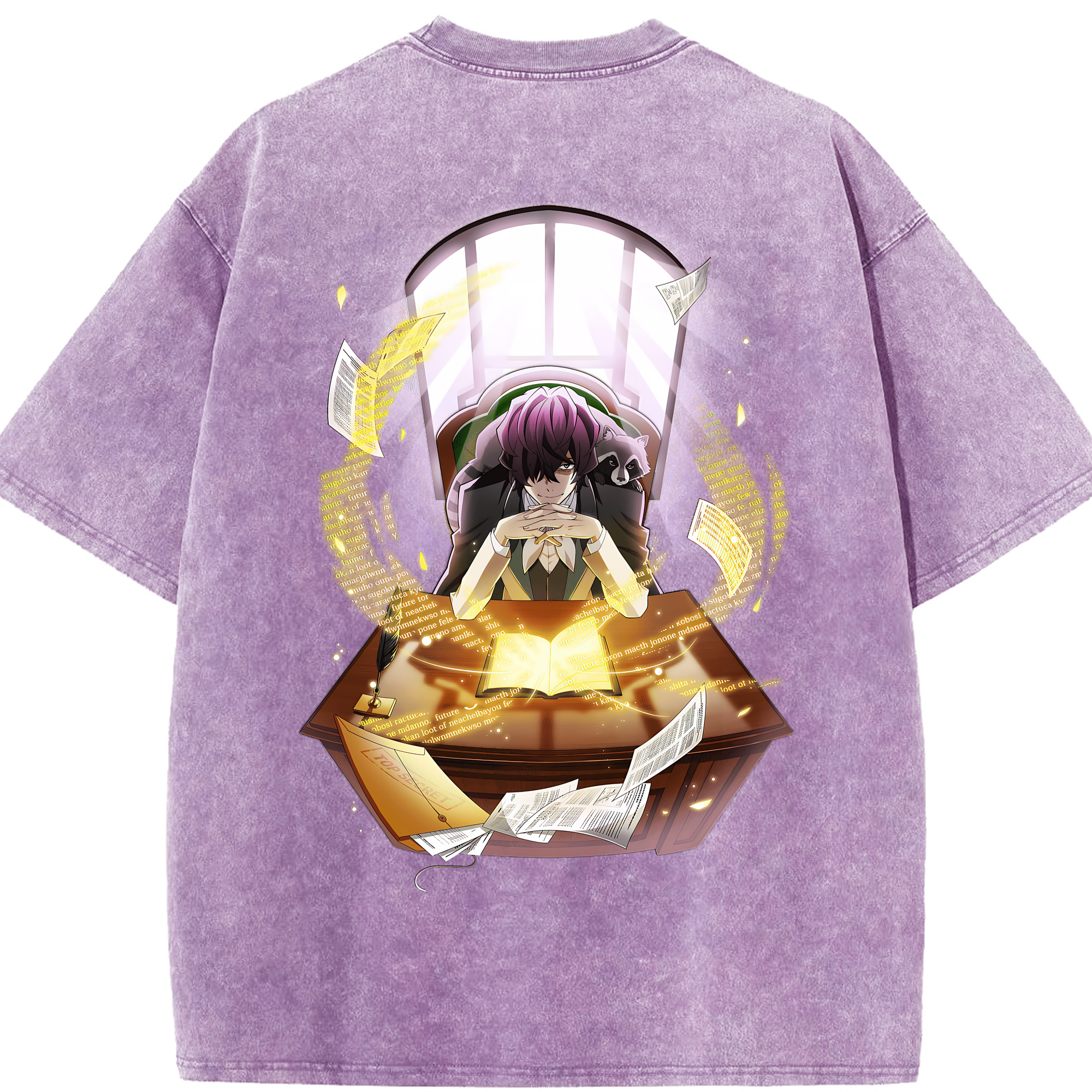 （画像用） 文豪ストレイドッグス Bungo Stray Dogs 綿100% ヴィンテージ風 半袖Tシャツ（背面プリント）