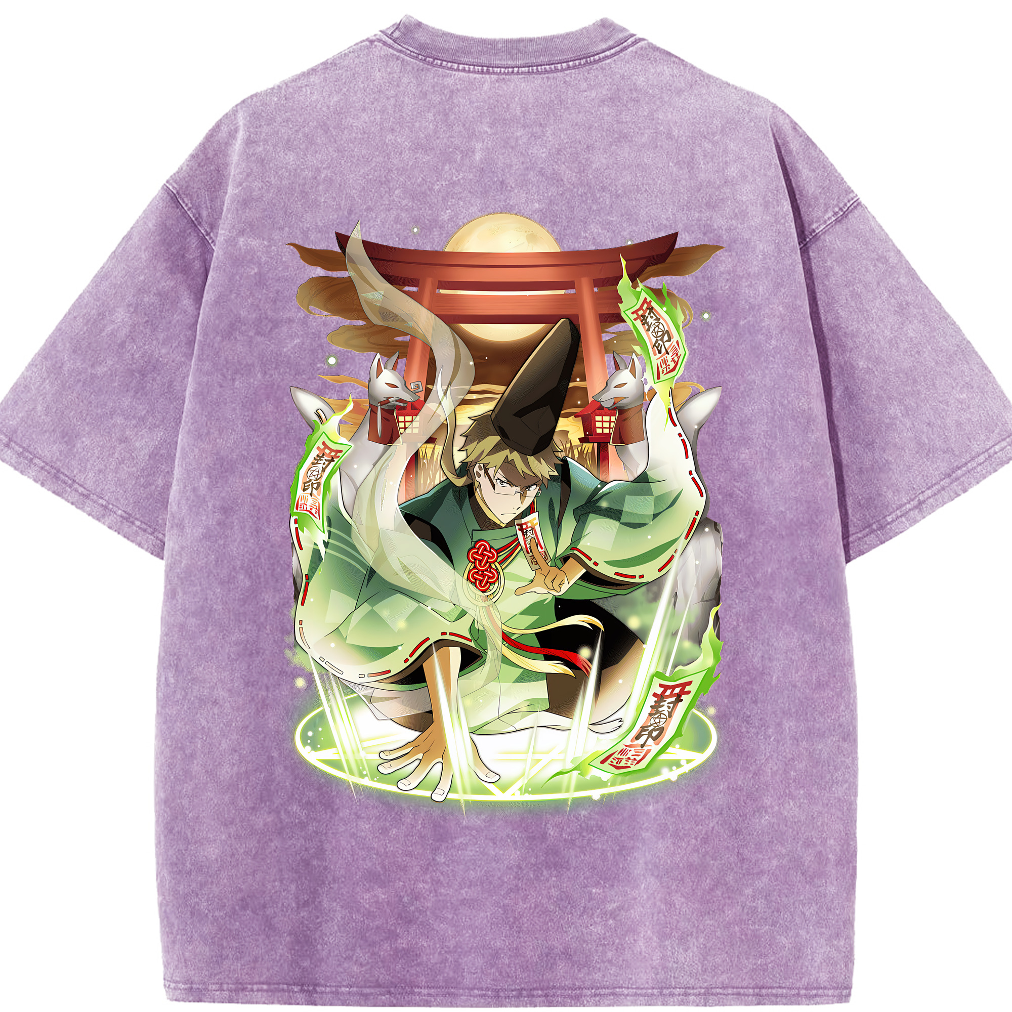 （画像用） 文豪ストレイドッグス Bungo Stray Dogs 綿100% ヴィンテージ風 半袖Tシャツ（背面プリント）