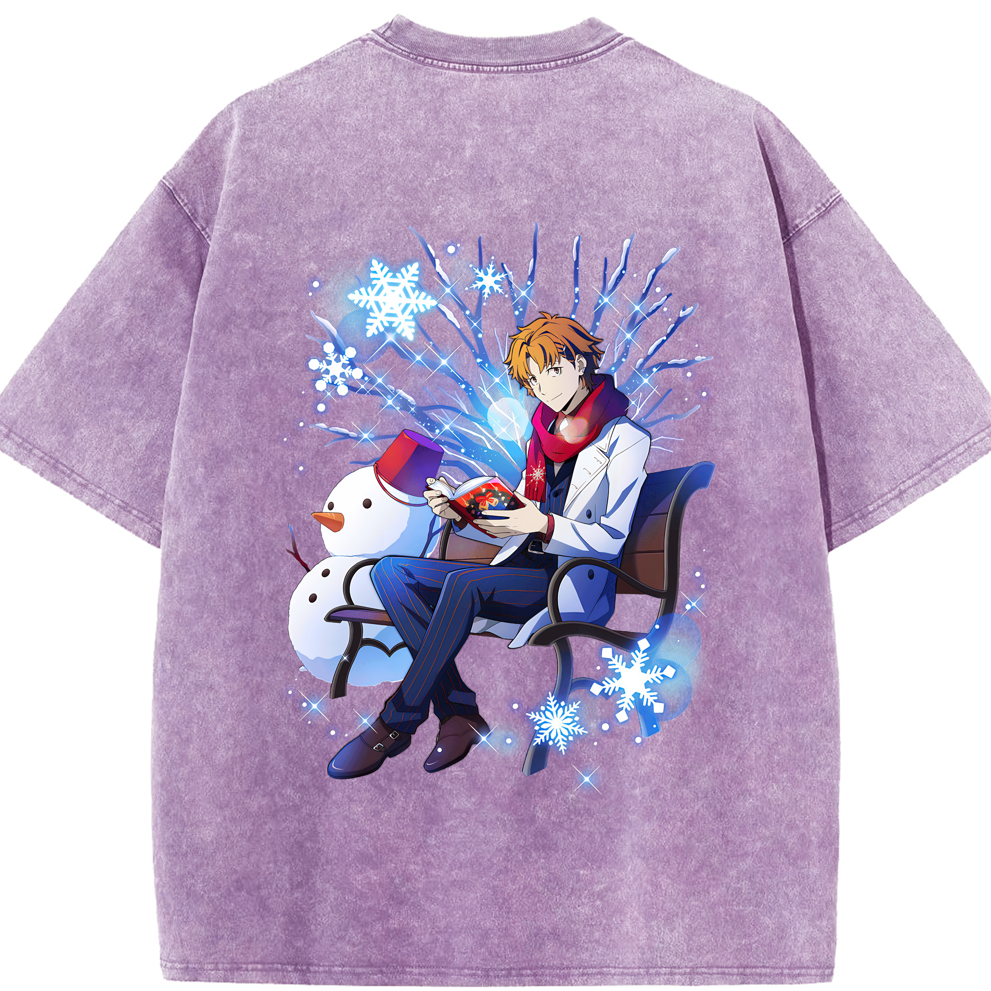 （画像用） 文豪ストレイドッグス Bungo Stray Dogs 綿100% ヴィンテージ風 半袖Tシャツ（背面プリント）
