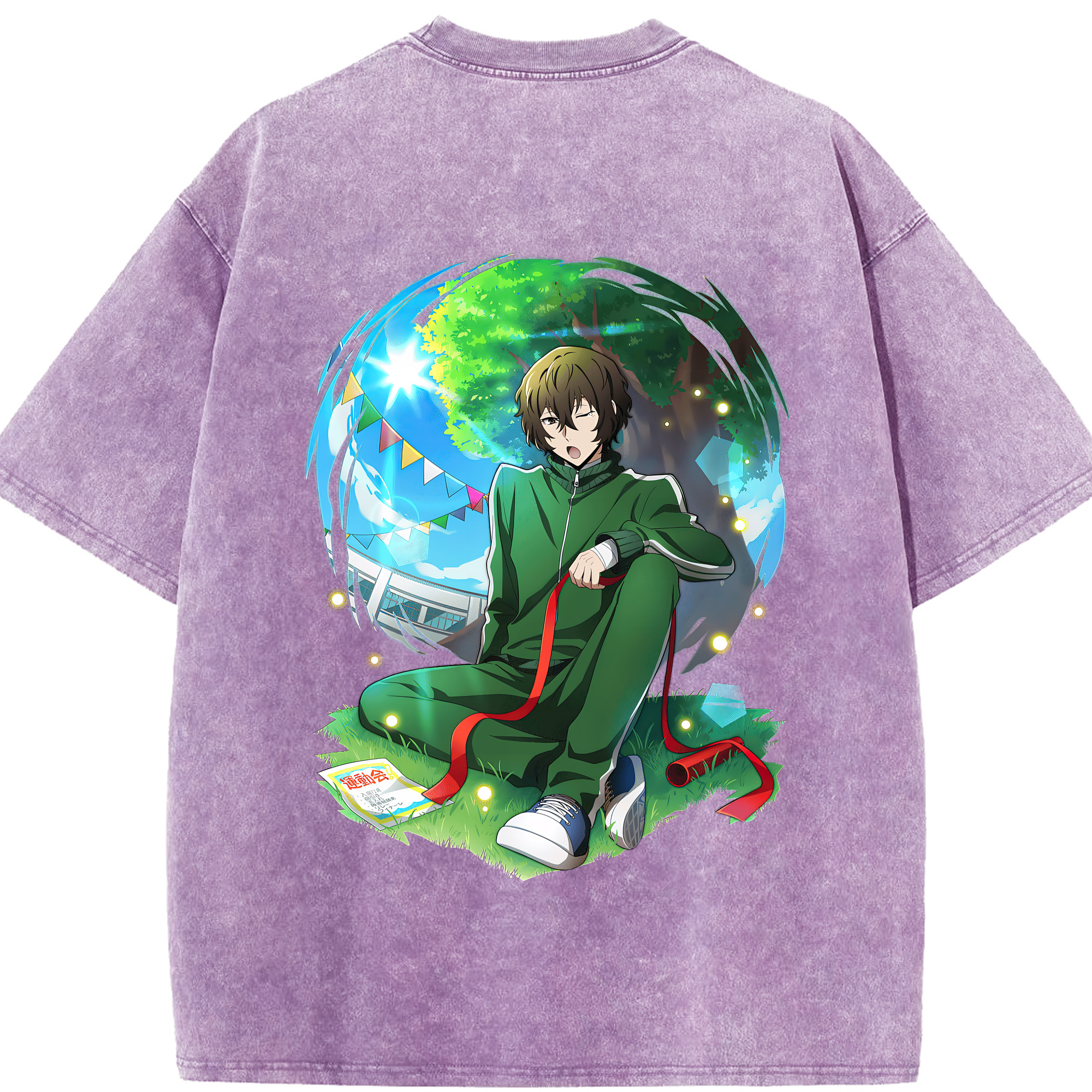（画像用） 文豪ストレイドッグス Bungo Stray Dogs 綿100% ヴィンテージ風 半袖Tシャツ（背面プリント）