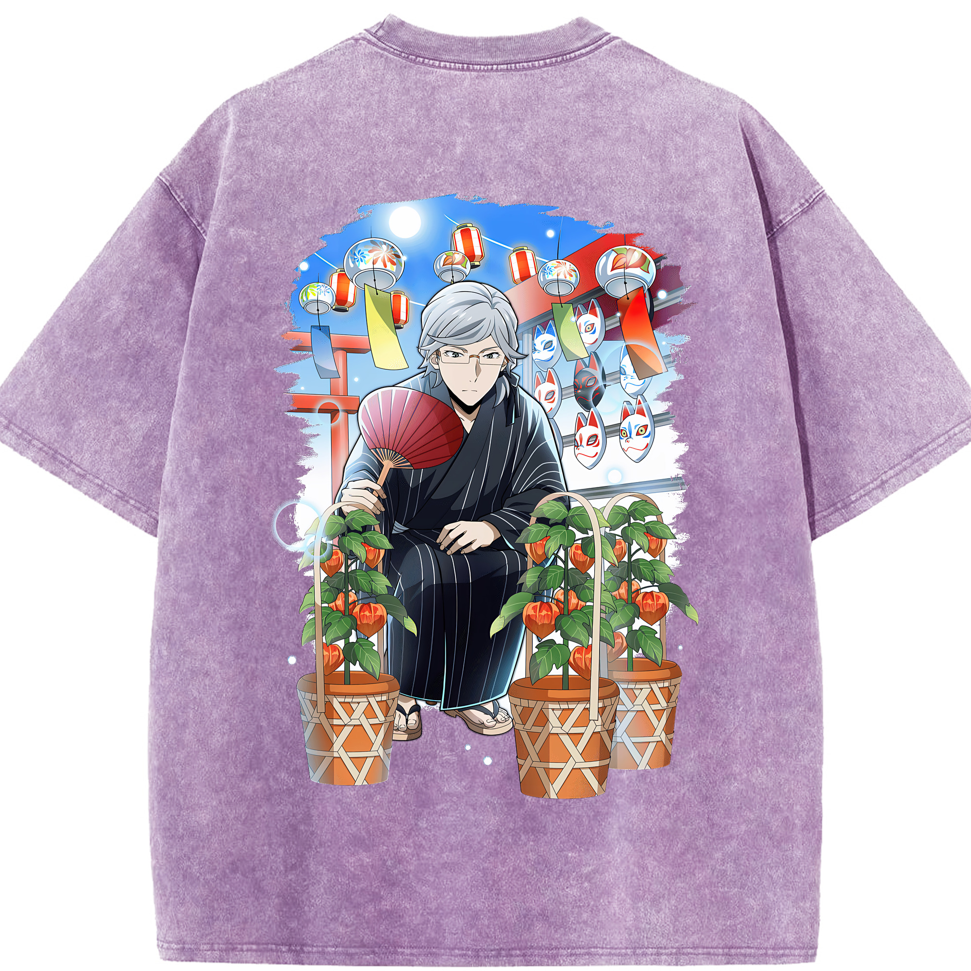 （画像用） 文豪ストレイドッグス Bungo Stray Dogs 綿100% ヴィンテージ風 半袖Tシャツ（背面プリント）