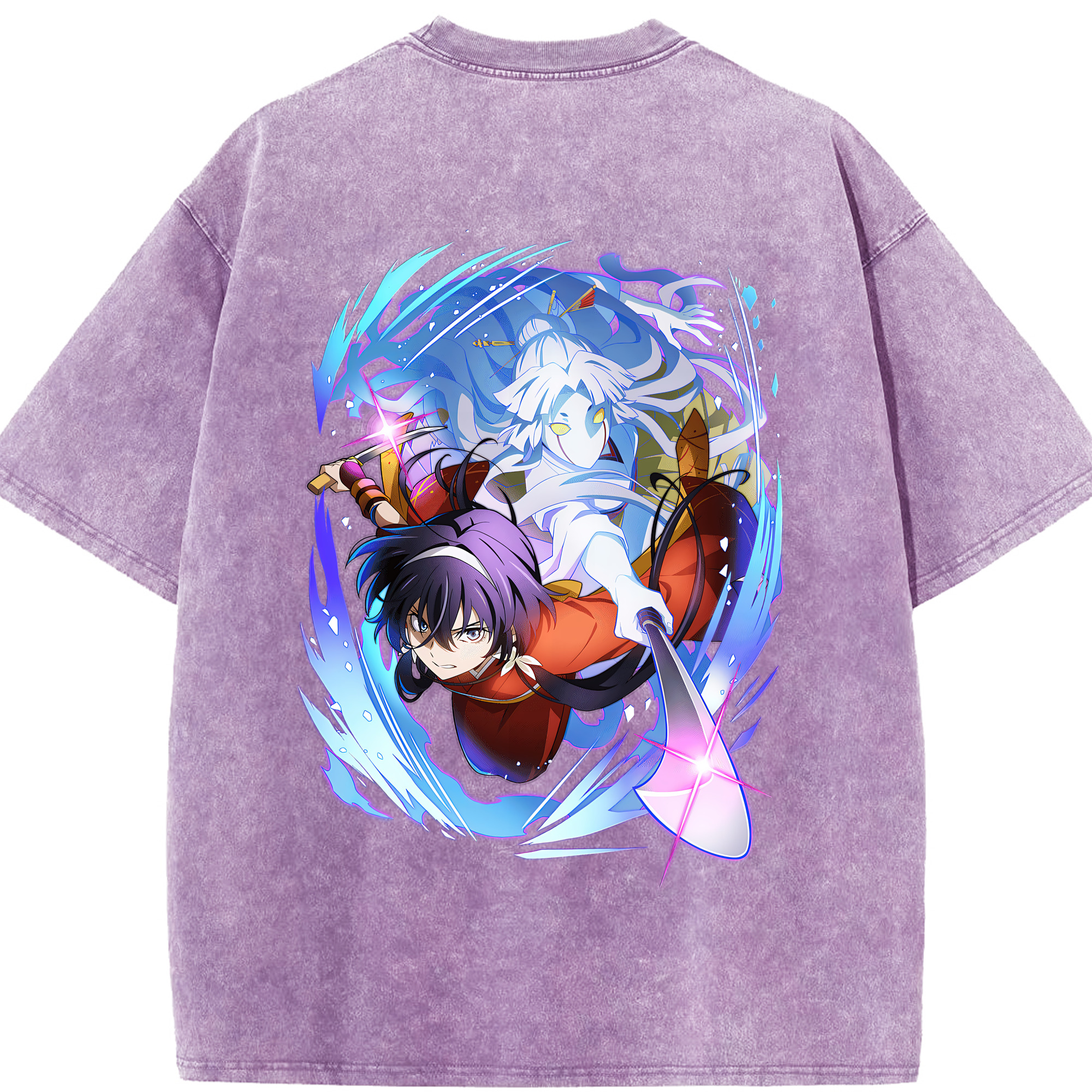 （画像用） 文豪ストレイドッグス Bungo Stray Dogs 綿100% ヴィンテージ風 半袖Tシャツ（背面プリント）