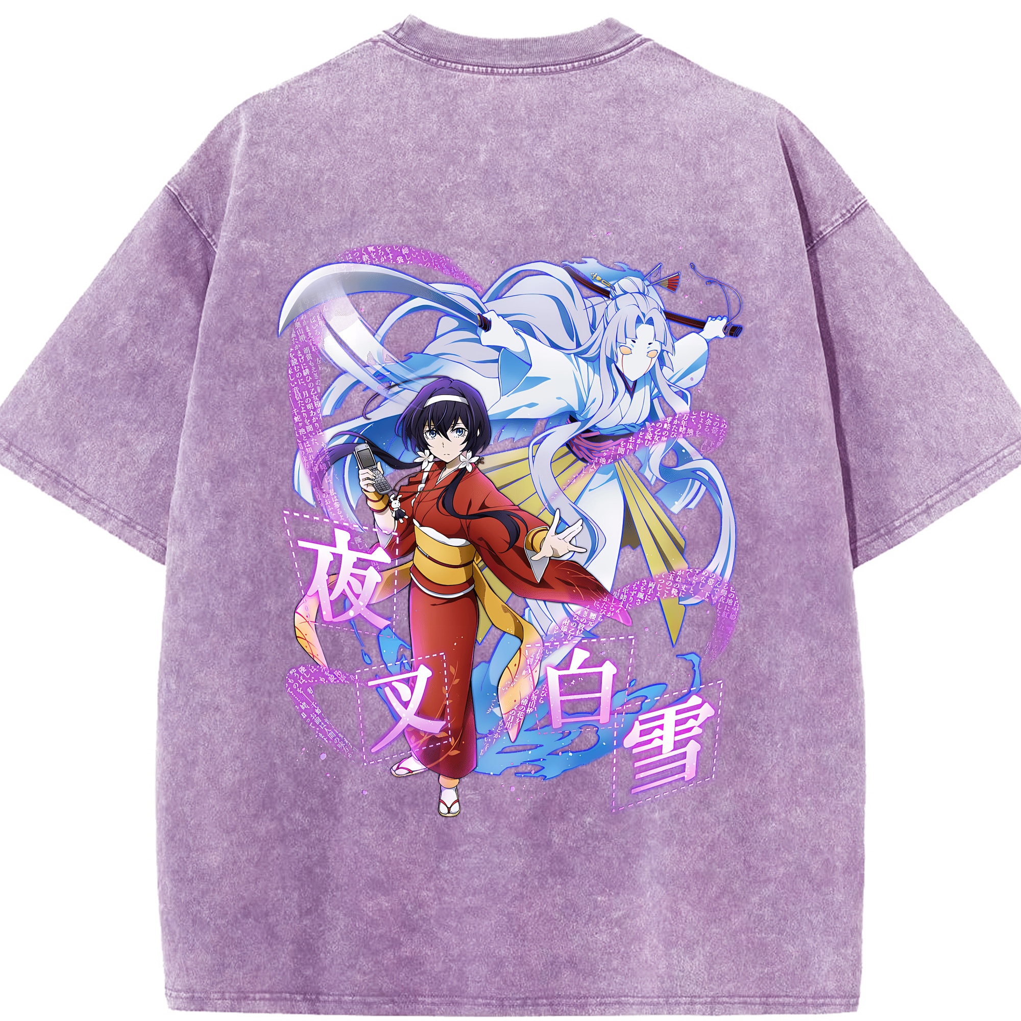 （画像用） 文豪ストレイドッグス Bungo Stray Dogs 綿100% ヴィンテージ風 半袖Tシャツ（背面プリント）