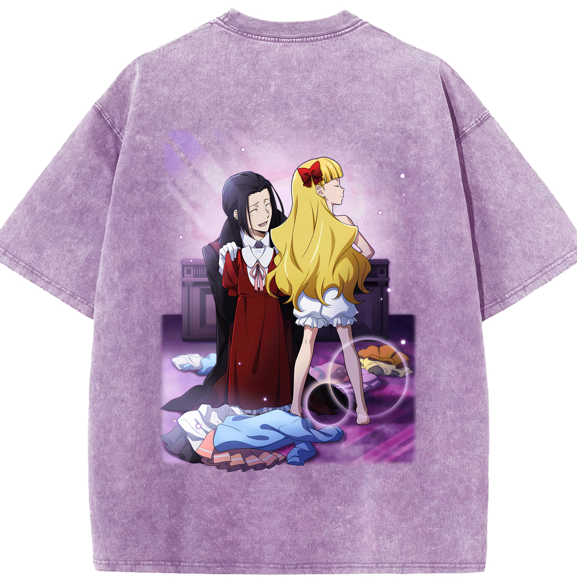 （画像用） 文豪ストレイドッグス Bungo Stray Dogs 綿100% ヴィンテージ風 半袖Tシャツ（背面プリント）