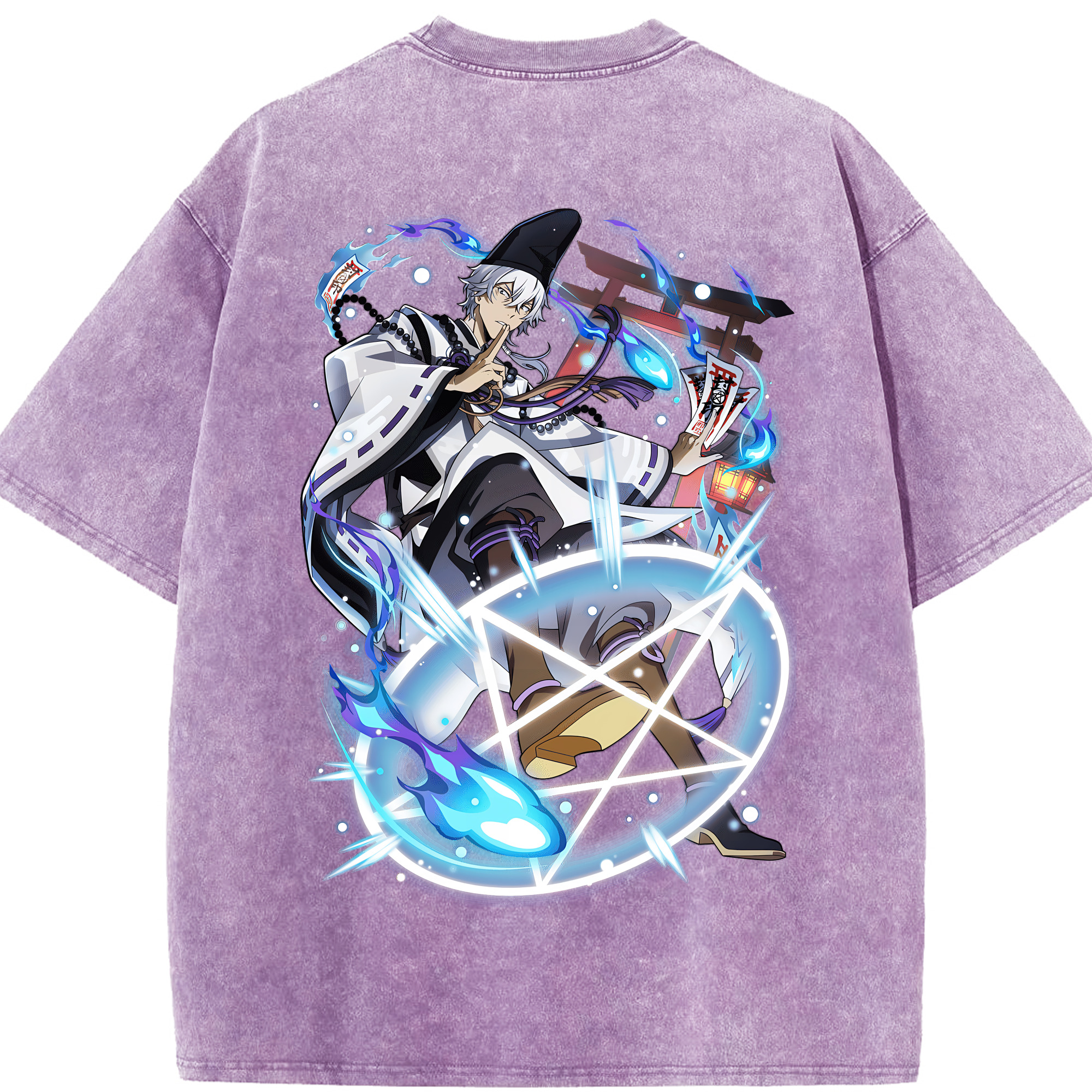 （画像用） 文豪ストレイドッグス Bungo Stray Dogs 綿100% ヴィンテージ風 半袖Tシャツ（背面プリント）