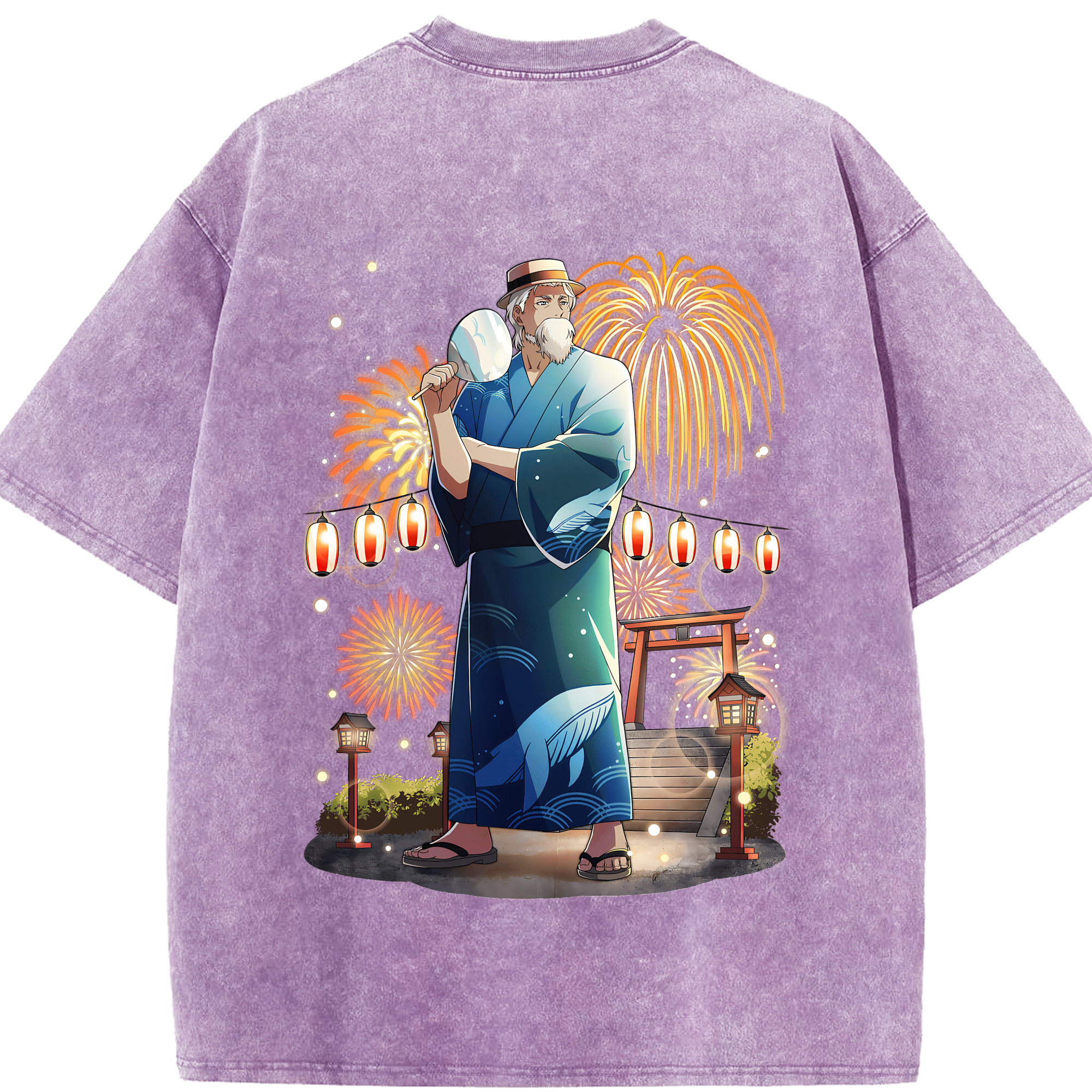 （画像用） 文豪ストレイドッグス Bungo Stray Dogs 綿100% ヴィンテージ風 半袖Tシャツ（背面プリント）
