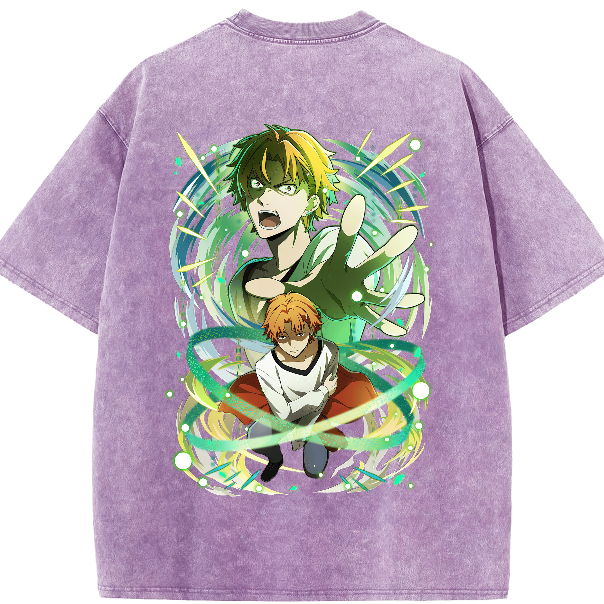 （画像用） 文豪ストレイドッグス Bungo Stray Dogs 綿100% ヴィンテージ風 半袖Tシャツ（背面プリント）