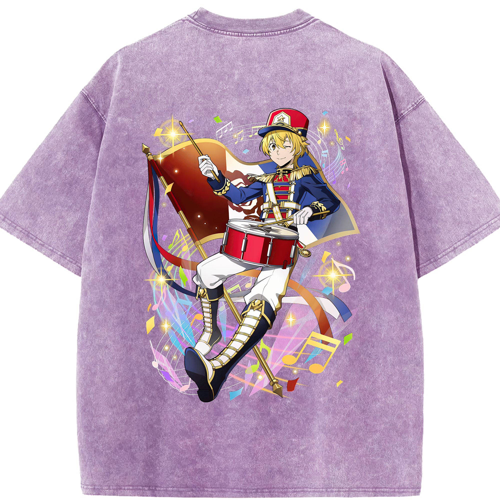 （画像用） 文豪ストレイドッグス Bungo Stray Dogs 綿100% ヴィンテージ風 半袖Tシャツ（背面プリント）